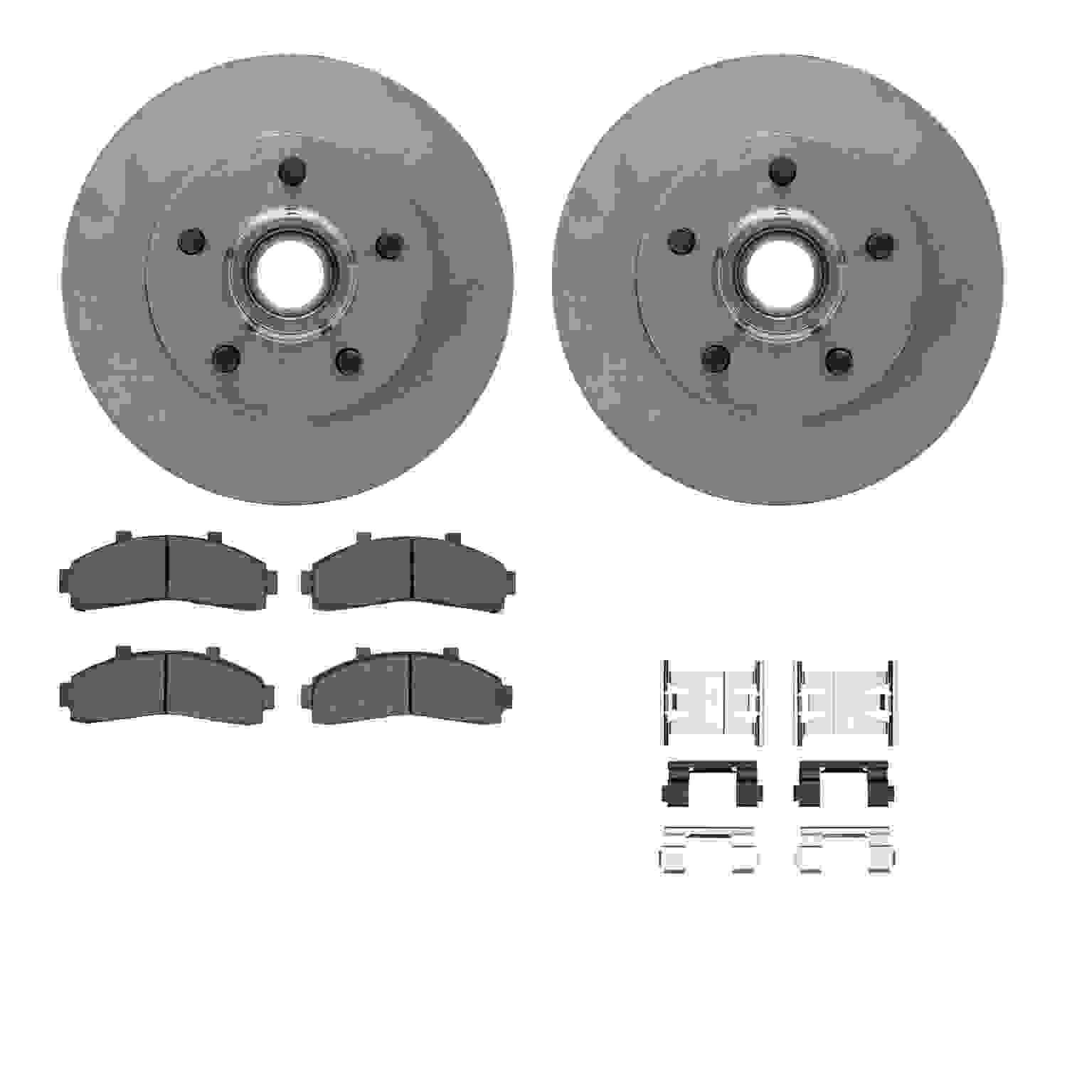 Dynamic Friction Company Disc Brake Pad and Rotor / Drum Brake Shoe and Drum Kit 6312-54106