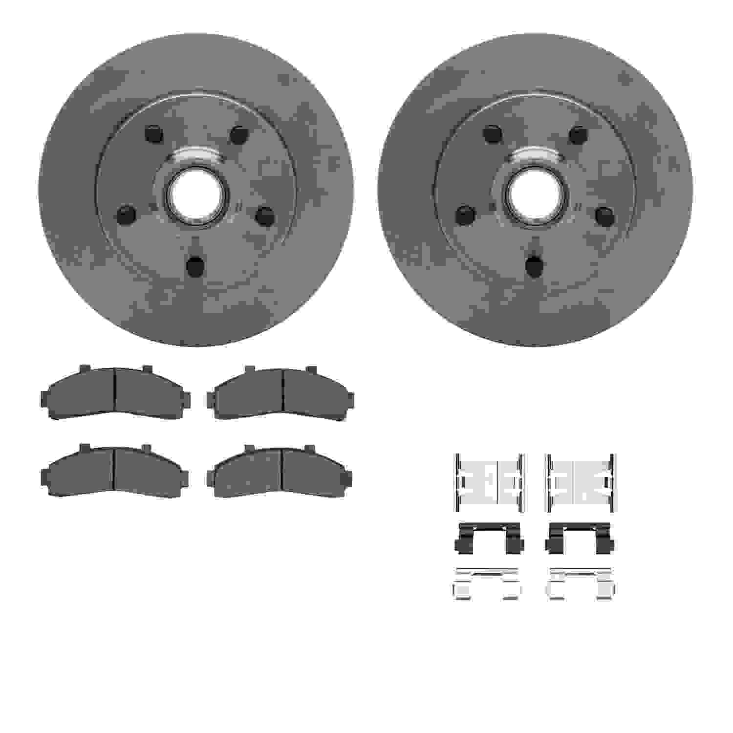 Dynamic Friction Company Disc Brake Pad and Rotor / Drum Brake Shoe and Drum Kit 6312-54107