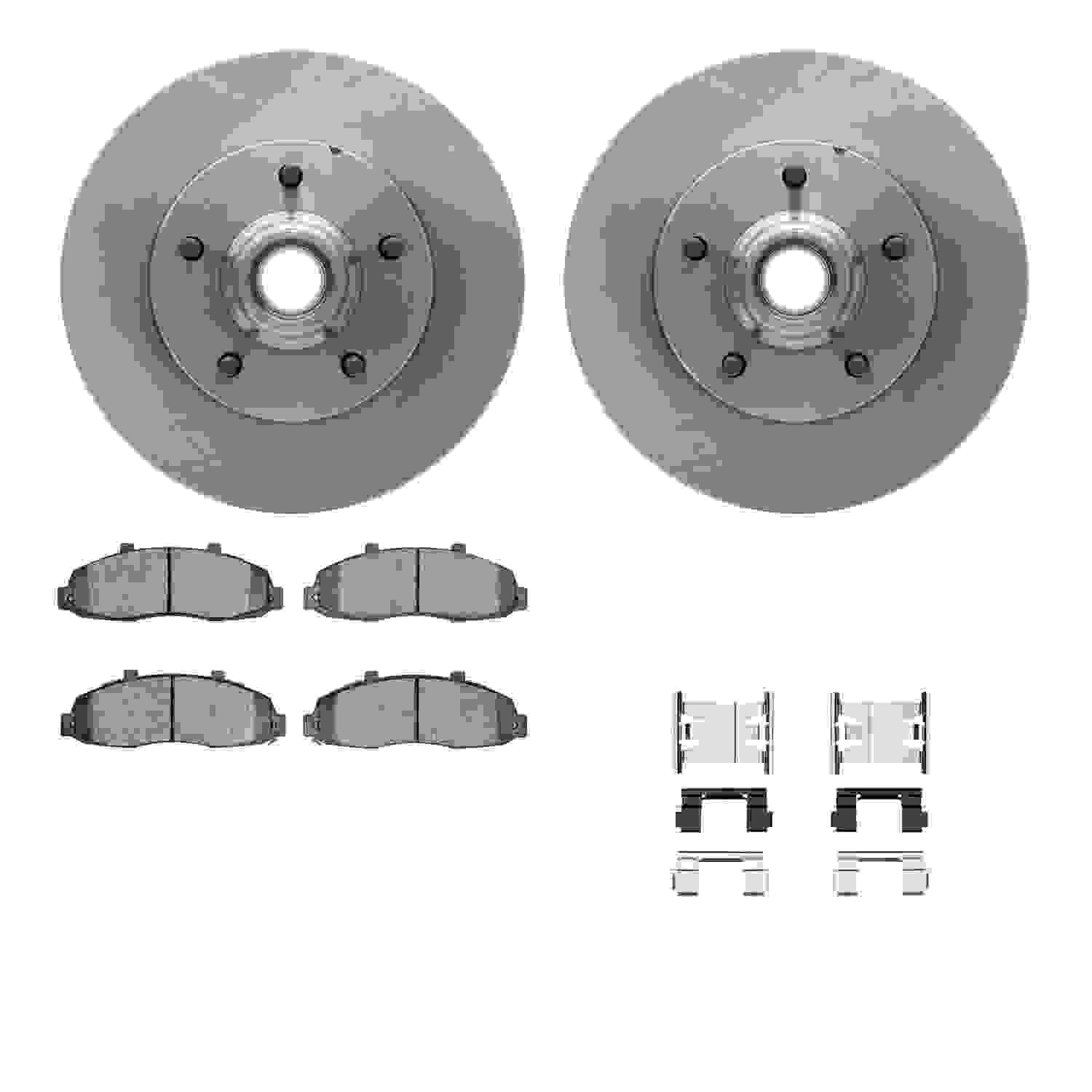 Dynamic Friction Company Disc Brake Pad and Rotor / Drum Brake Shoe and Drum Kit 6312-54110