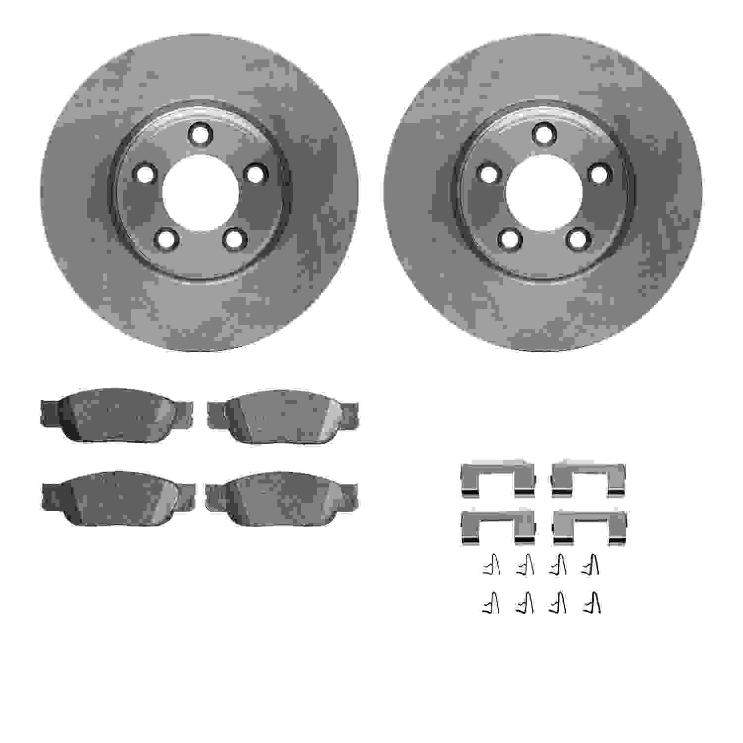 Dynamic Friction Company Disc Brake Pad and Rotor / Drum Brake Shoe and Drum Kit 6312-54136