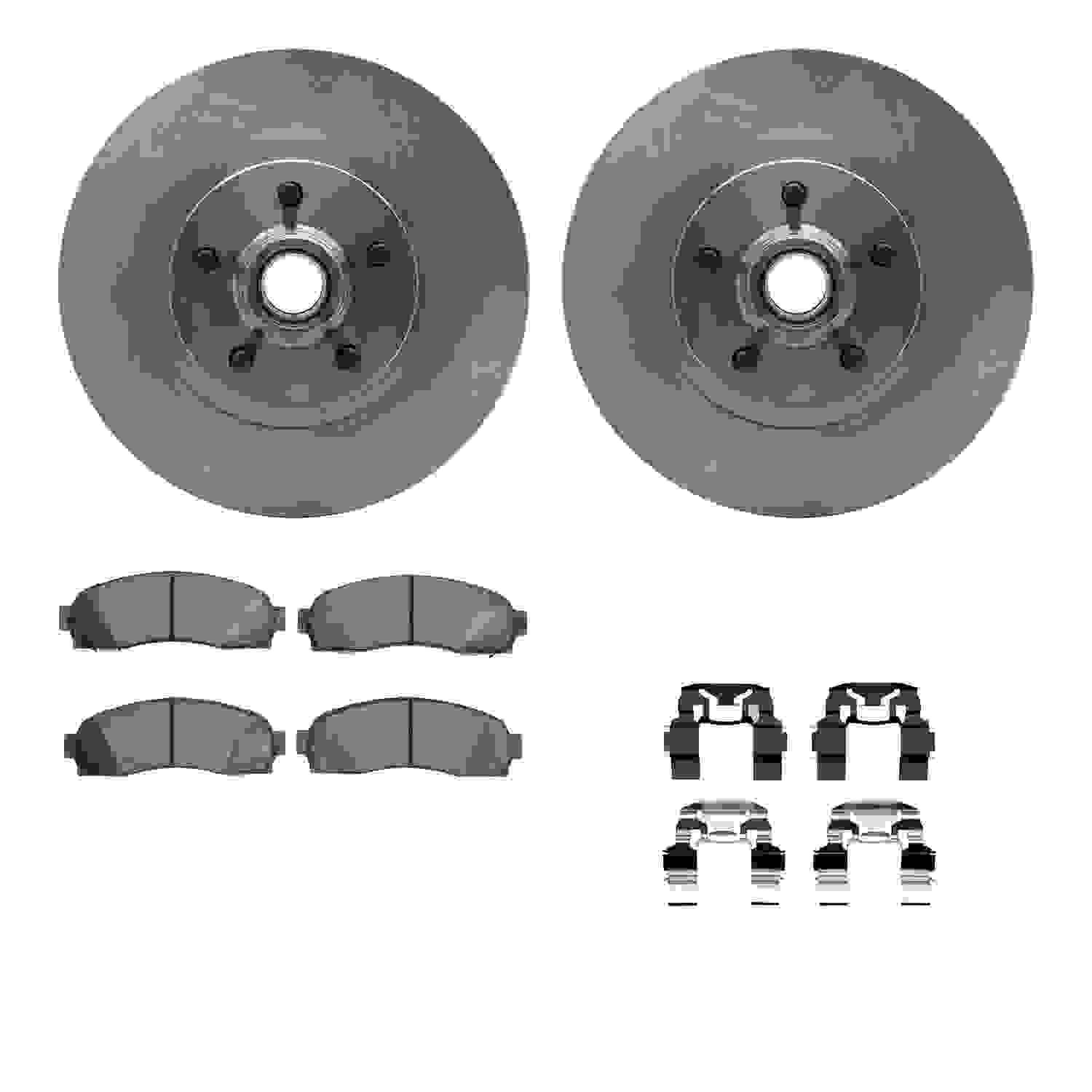 Dynamic Friction Company Disc Brake Pad and Rotor / Drum Brake Shoe and Drum Kit 6312-54140