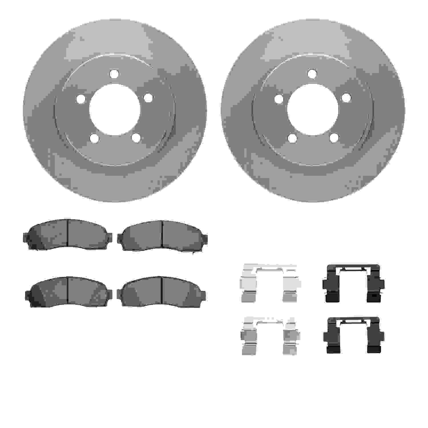 Dynamic Friction Company Disc Brake Pad and Rotor / Drum Brake Shoe and Drum Kit 6312-54143