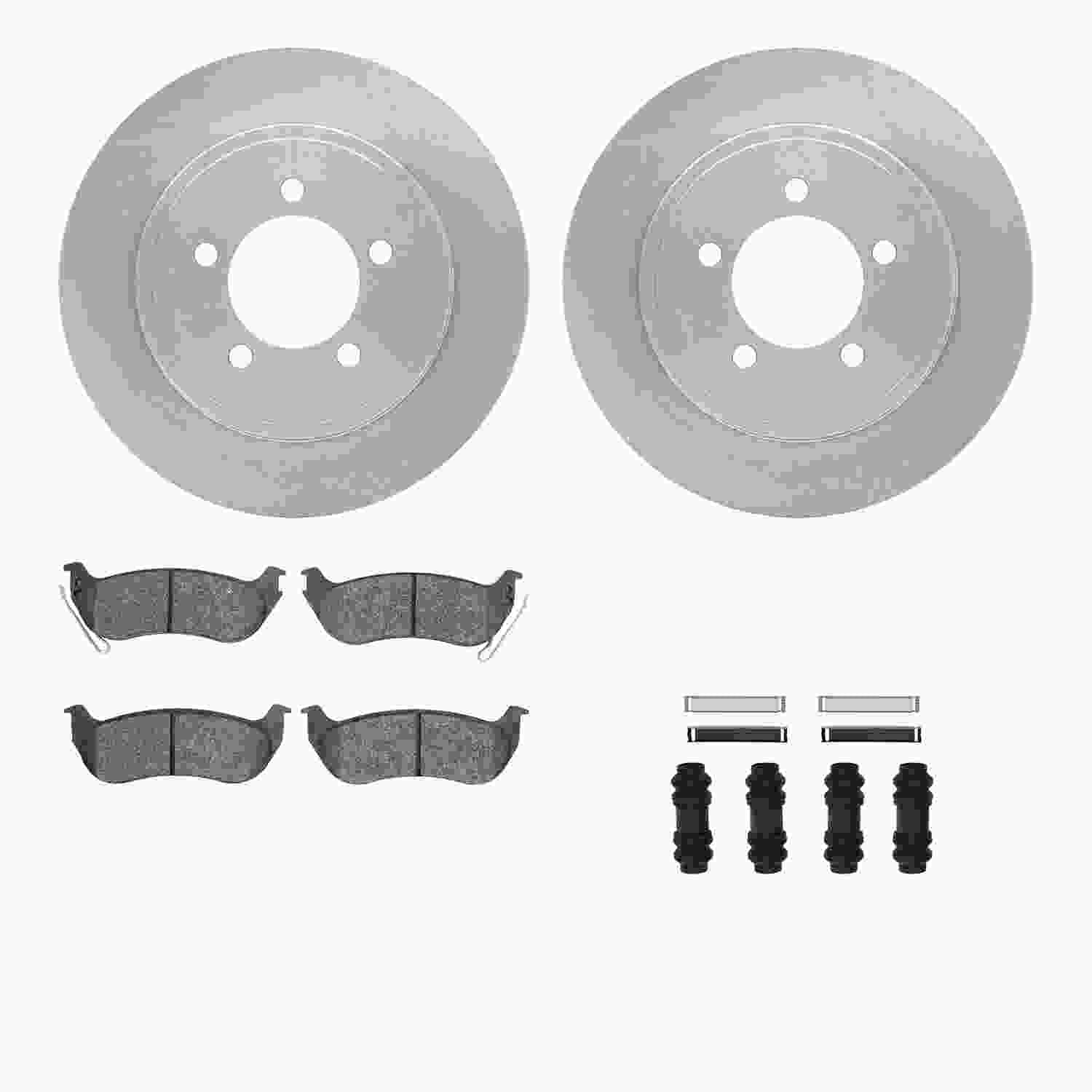 Dynamic Friction Company Disc Brake Pad and Rotor / Drum Brake Shoe and Drum Kit 6312-54151