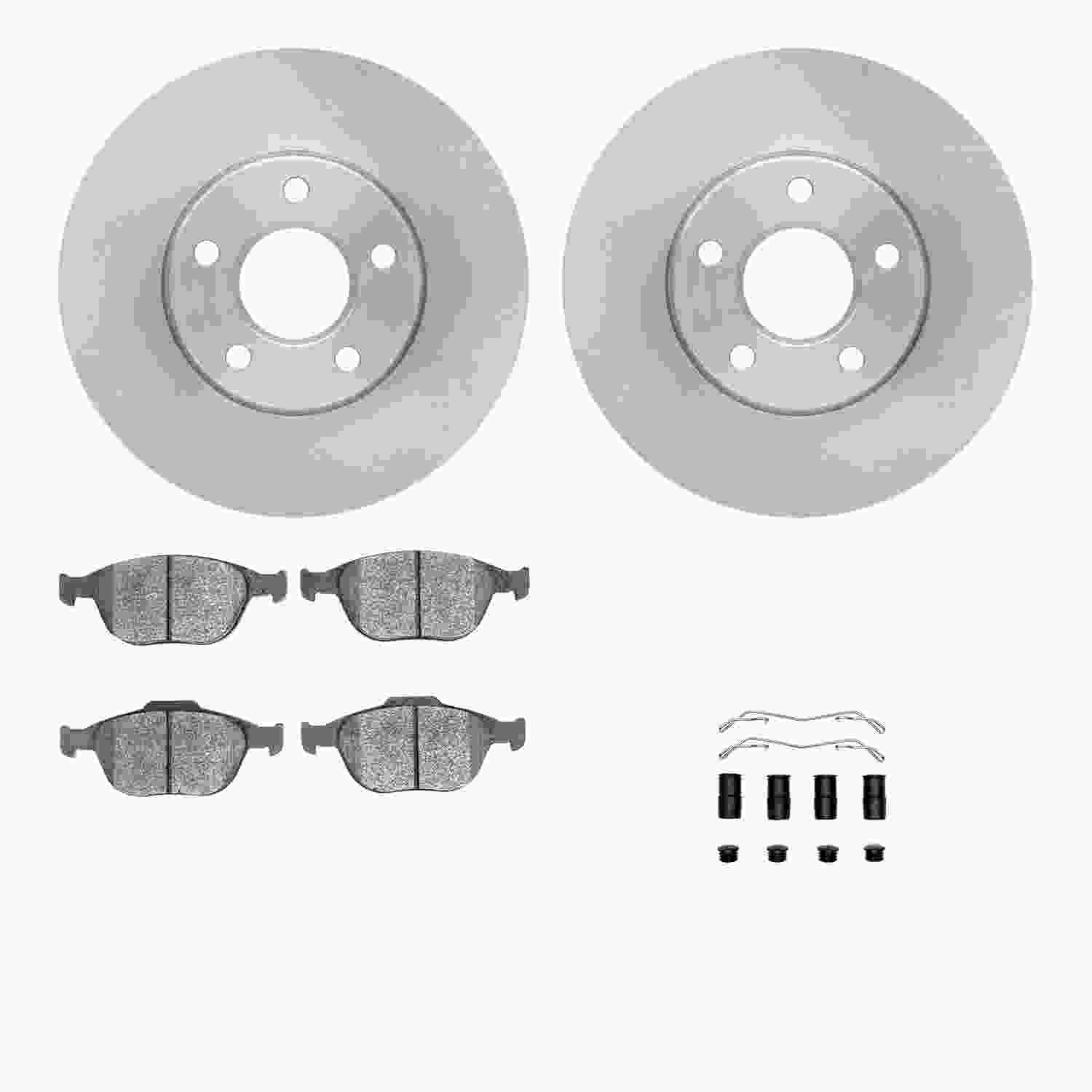 Dynamic Friction Company Disc Brake Pad and Rotor / Drum Brake Shoe and Drum Kit 6312-54153