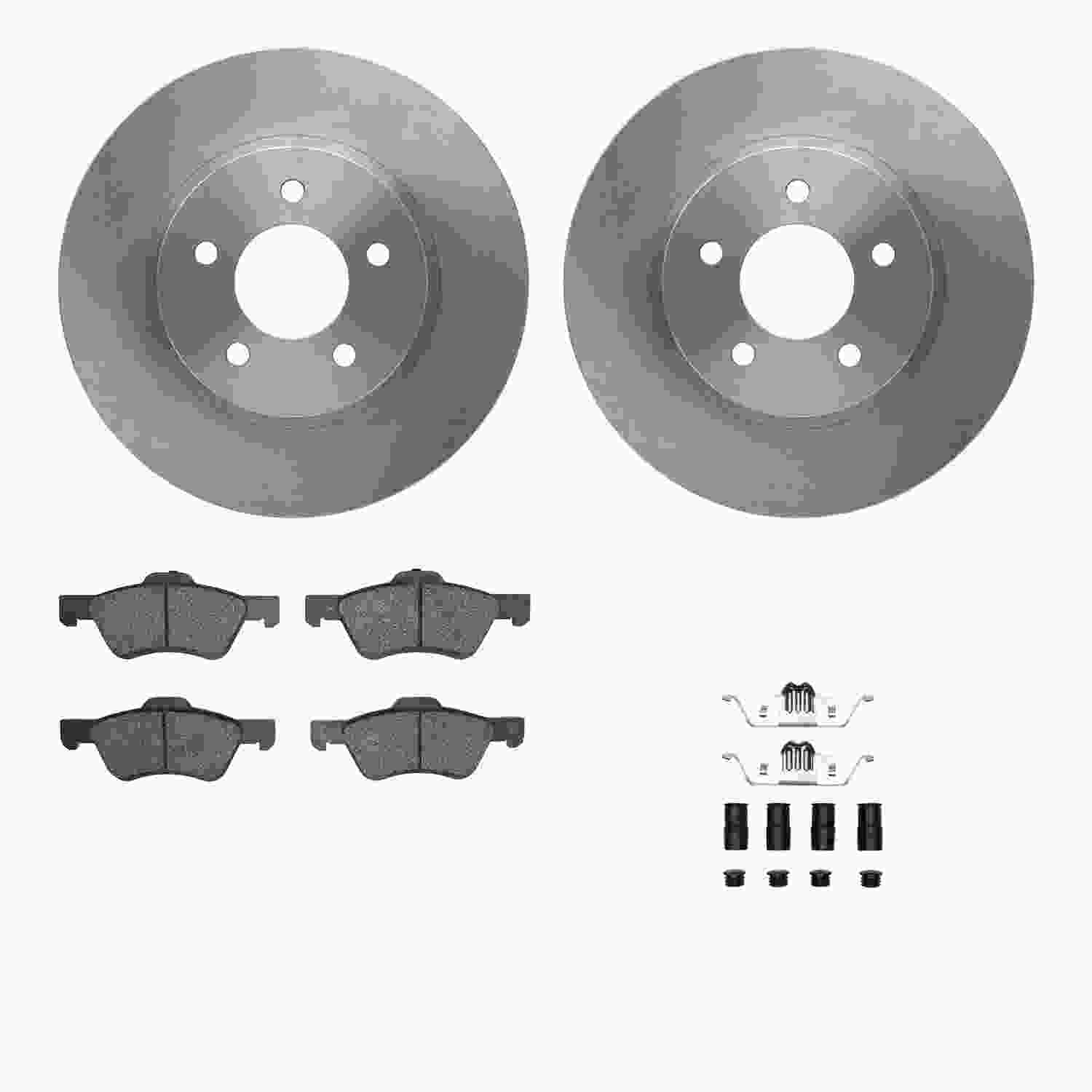 Dynamic Friction Company Disc Brake Pad and Rotor / Drum Brake Shoe and Drum Kit 6312-54170