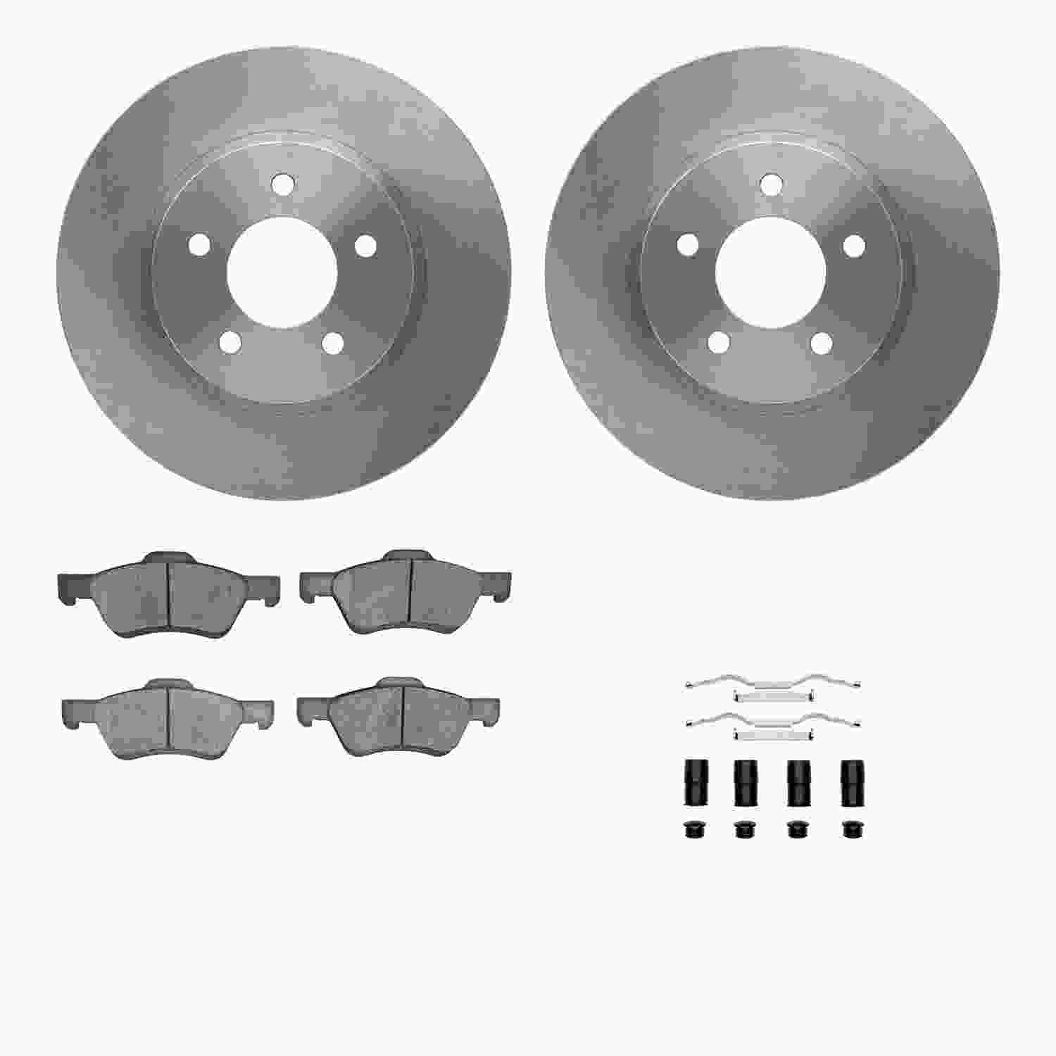 Dynamic Friction Company Disc Brake Pad and Rotor / Drum Brake Shoe and Drum Kit 6312-54173