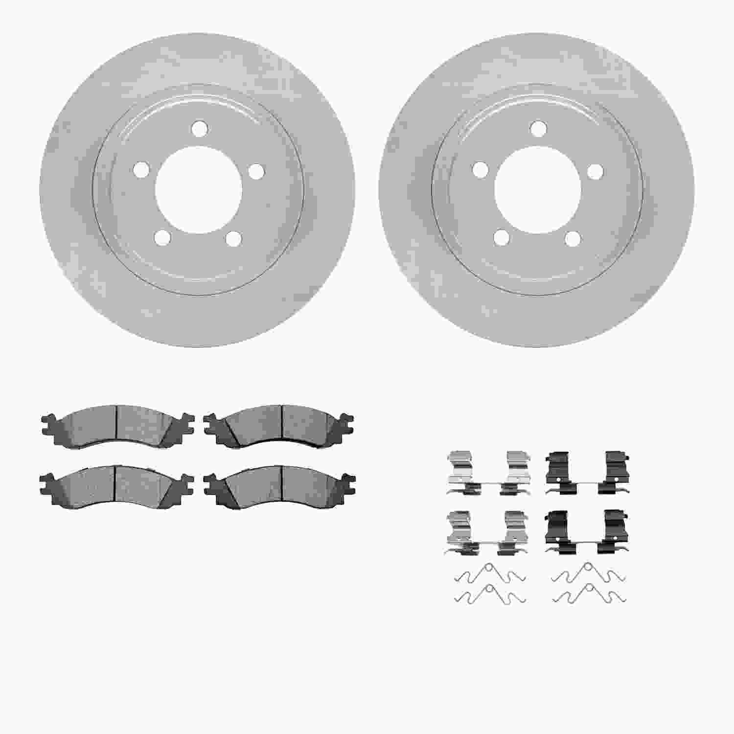 Dynamic Friction Company Disc Brake Pad and Rotor / Drum Brake Shoe and Drum Kit 6312-54185