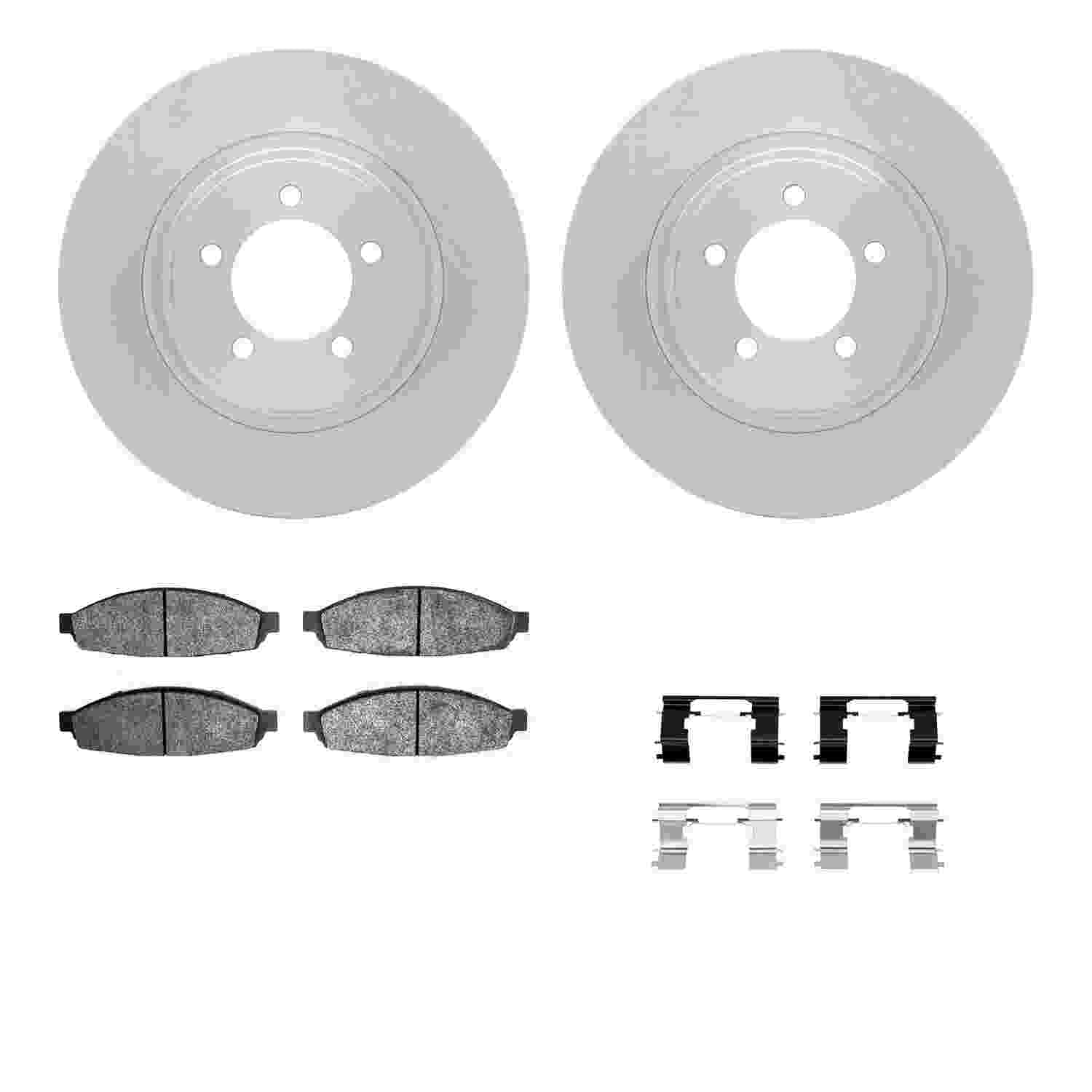 Dynamic Friction Company Disc Brake Pad and Rotor / Drum Brake Shoe and Drum Kit 6312-55007