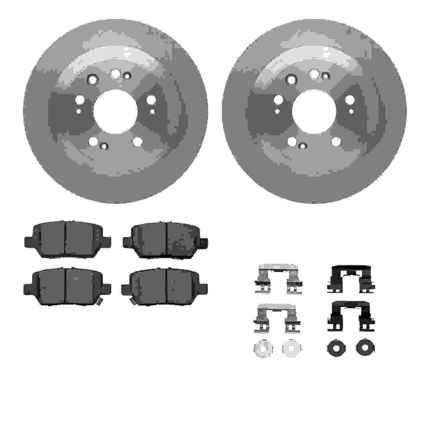 Dynamic Friction Company Disc Brake Pad and Rotor / Drum Brake Shoe and Drum Kit 6312-58020