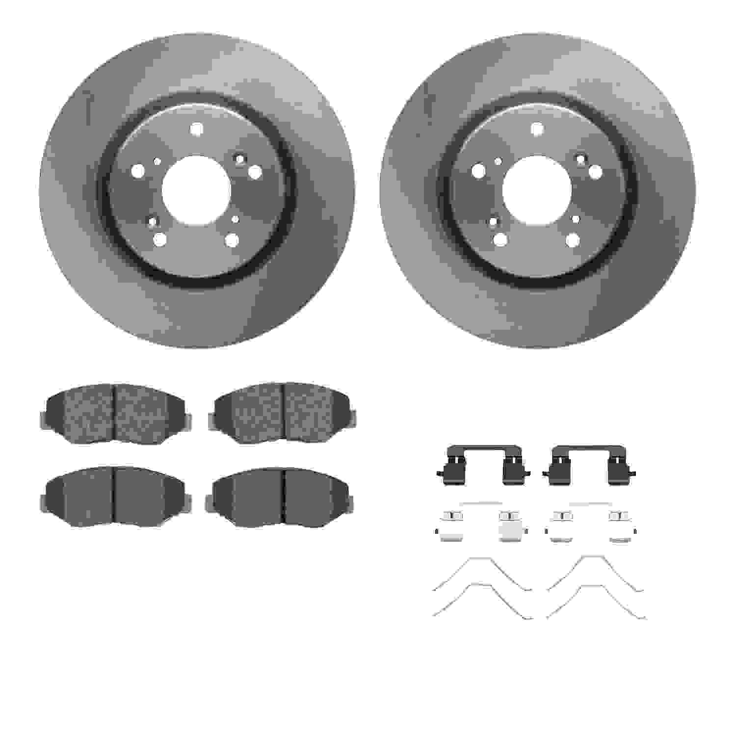 Dynamic Friction Company Disc Brake Pad and Rotor / Drum Brake Shoe and Drum Kit 6312-59068