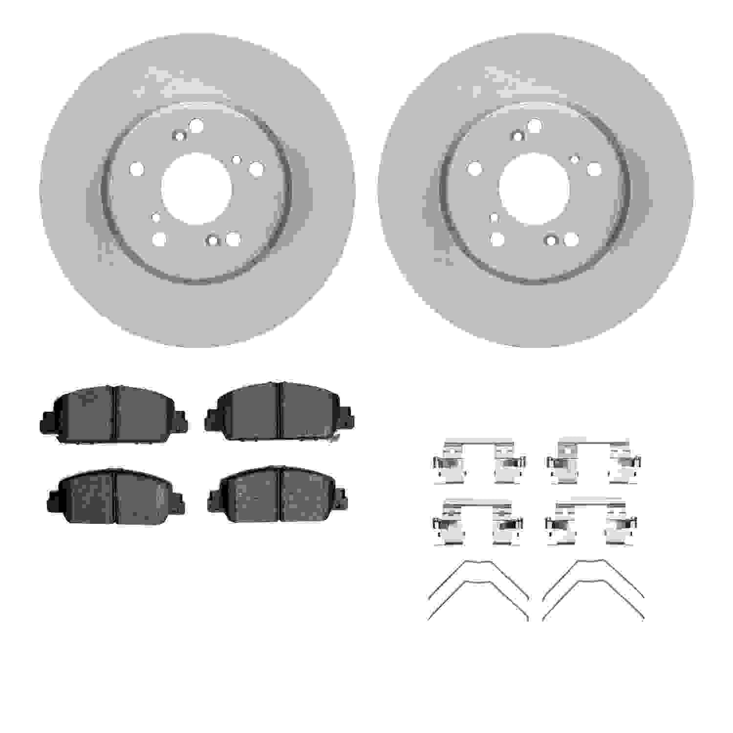 Dynamic Friction Company Disc Brake Pad and Rotor / Drum Brake Shoe and Drum Kit 6312-59096