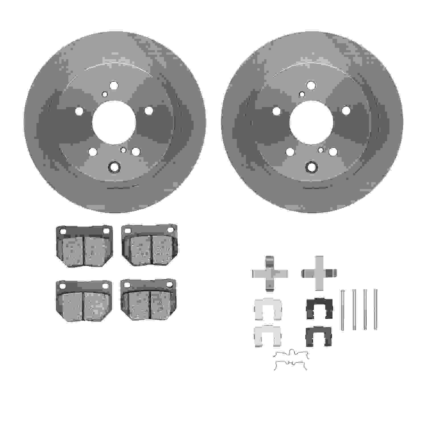 Dynamic Friction Company Disc Brake Pad and Rotor / Drum Brake Shoe and Drum Kit 6312-67058