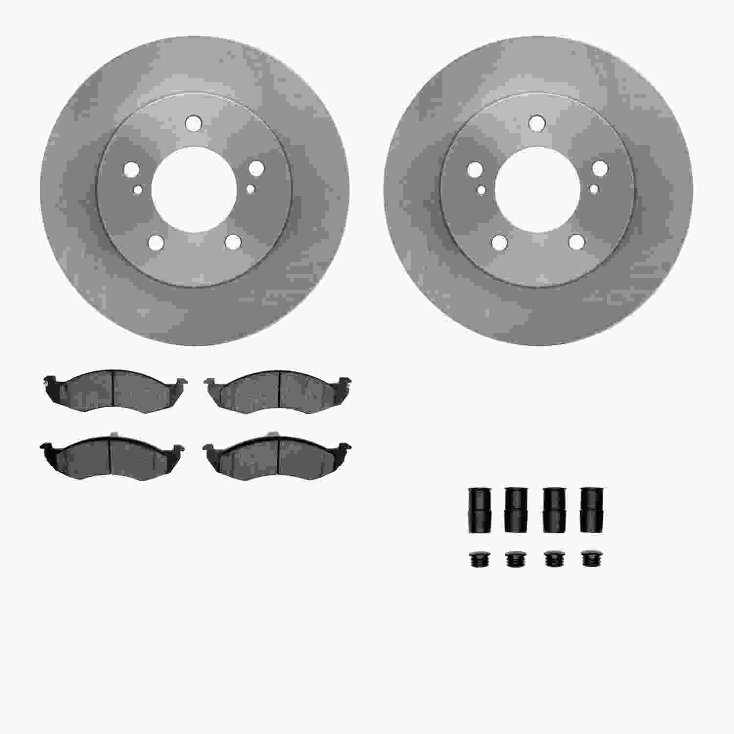 Dynamic Friction Company Disc Brake Pad and Rotor / Drum Brake Shoe and Drum Kit 6312-67069