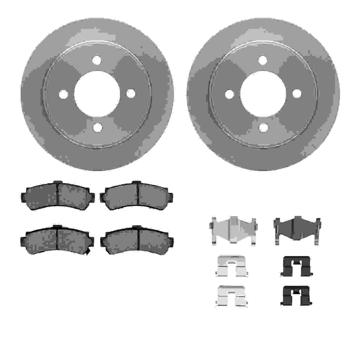 Dynamic Friction Company Disc Brake Pad and Rotor / Drum Brake Shoe and Drum Kit 6312-67076