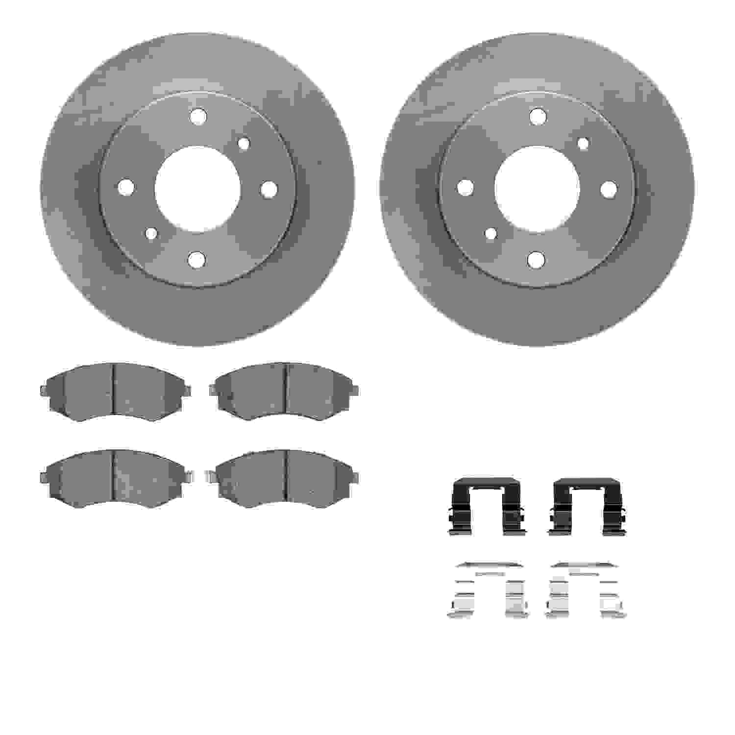 Dynamic Friction Company Disc Brake Pad and Rotor / Drum Brake Shoe and Drum Kit 6312-67080