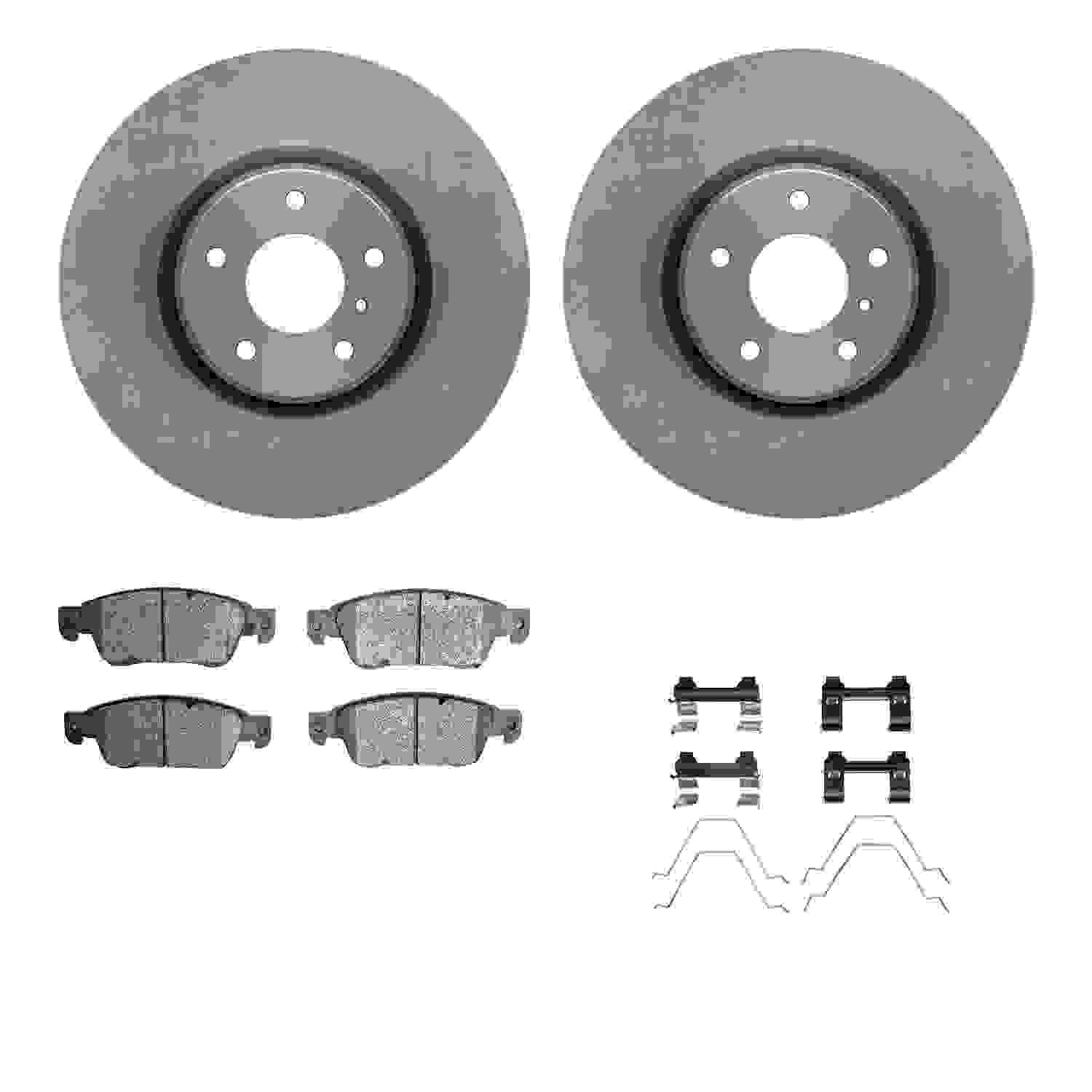 Dynamic Friction Company Disc Brake Pad and Rotor / Drum Brake Shoe and Drum Kit 6312-68014