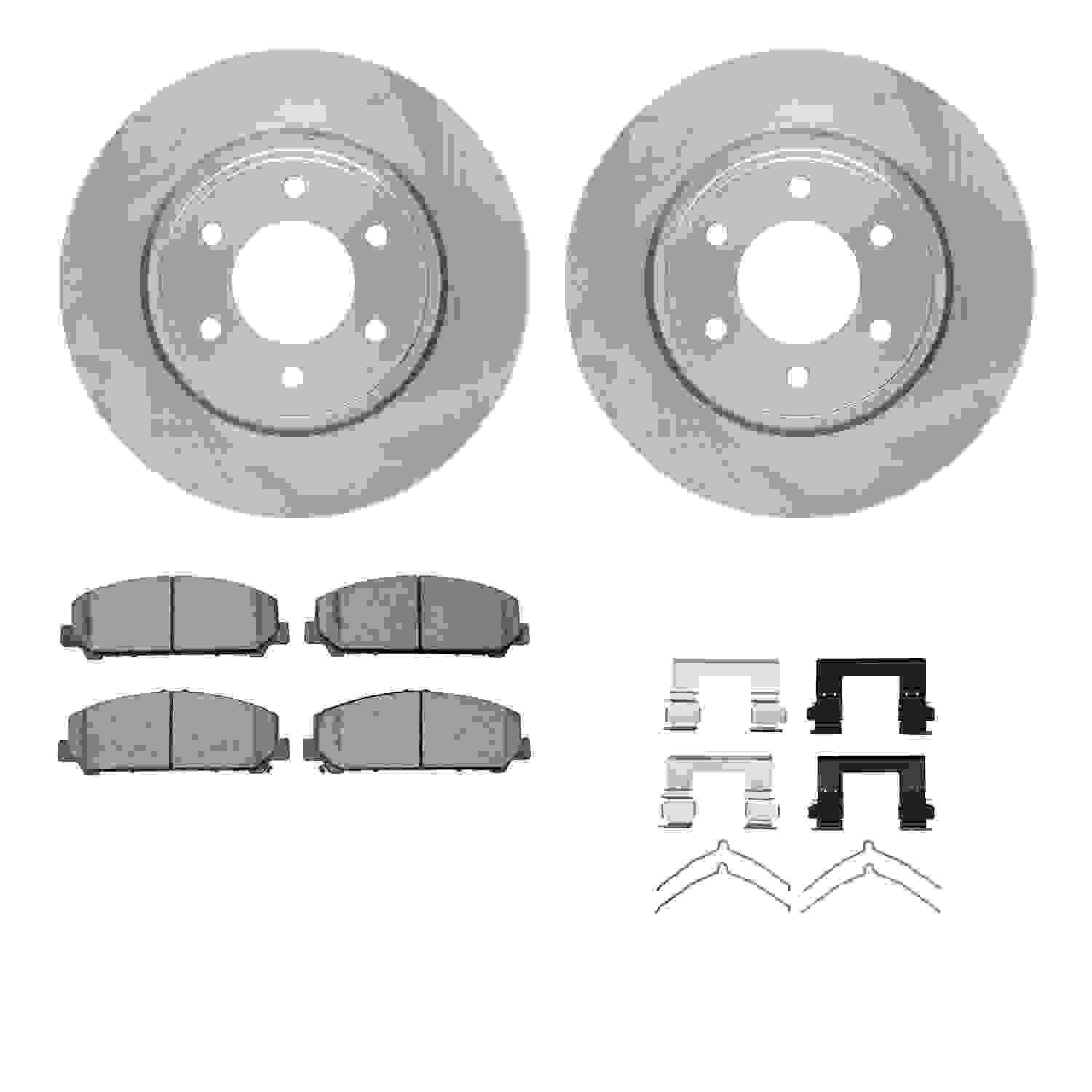 Dynamic Friction Company Disc Brake Pad and Rotor / Drum Brake Shoe and Drum Kit 6312-68018