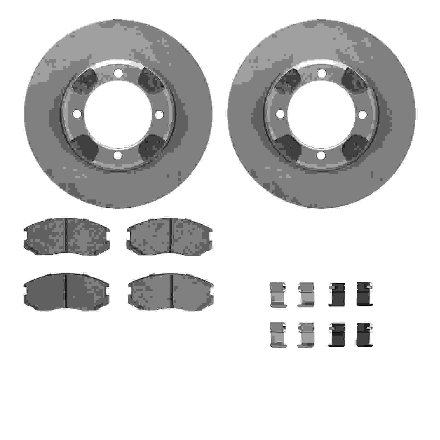 Dynamic Friction Company Disc Brake Pad and Rotor / Drum Brake Shoe and Drum Kit 6312-72058