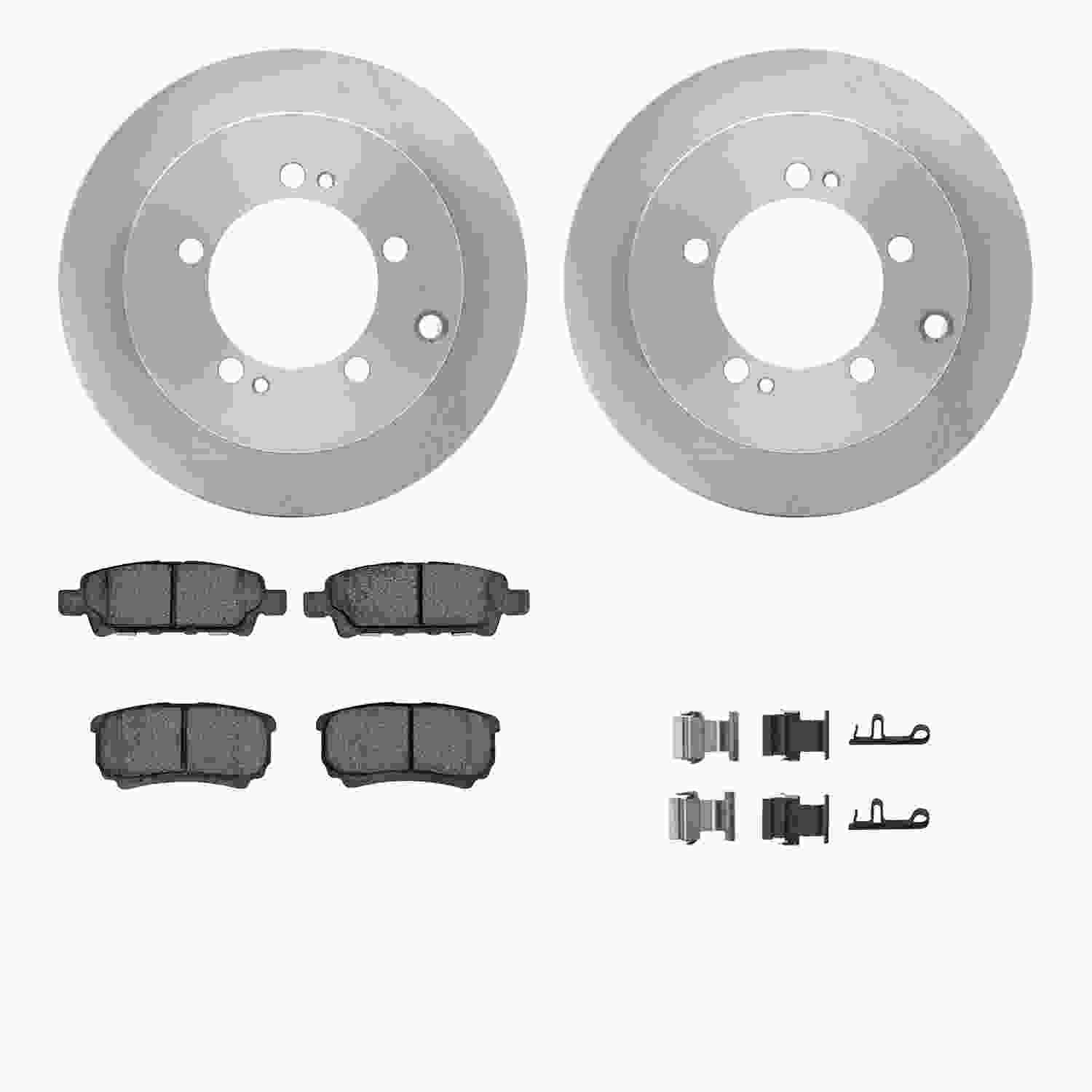 Dynamic Friction Company Disc Brake Pad and Rotor / Drum Brake Shoe and Drum Kit 6312-72084