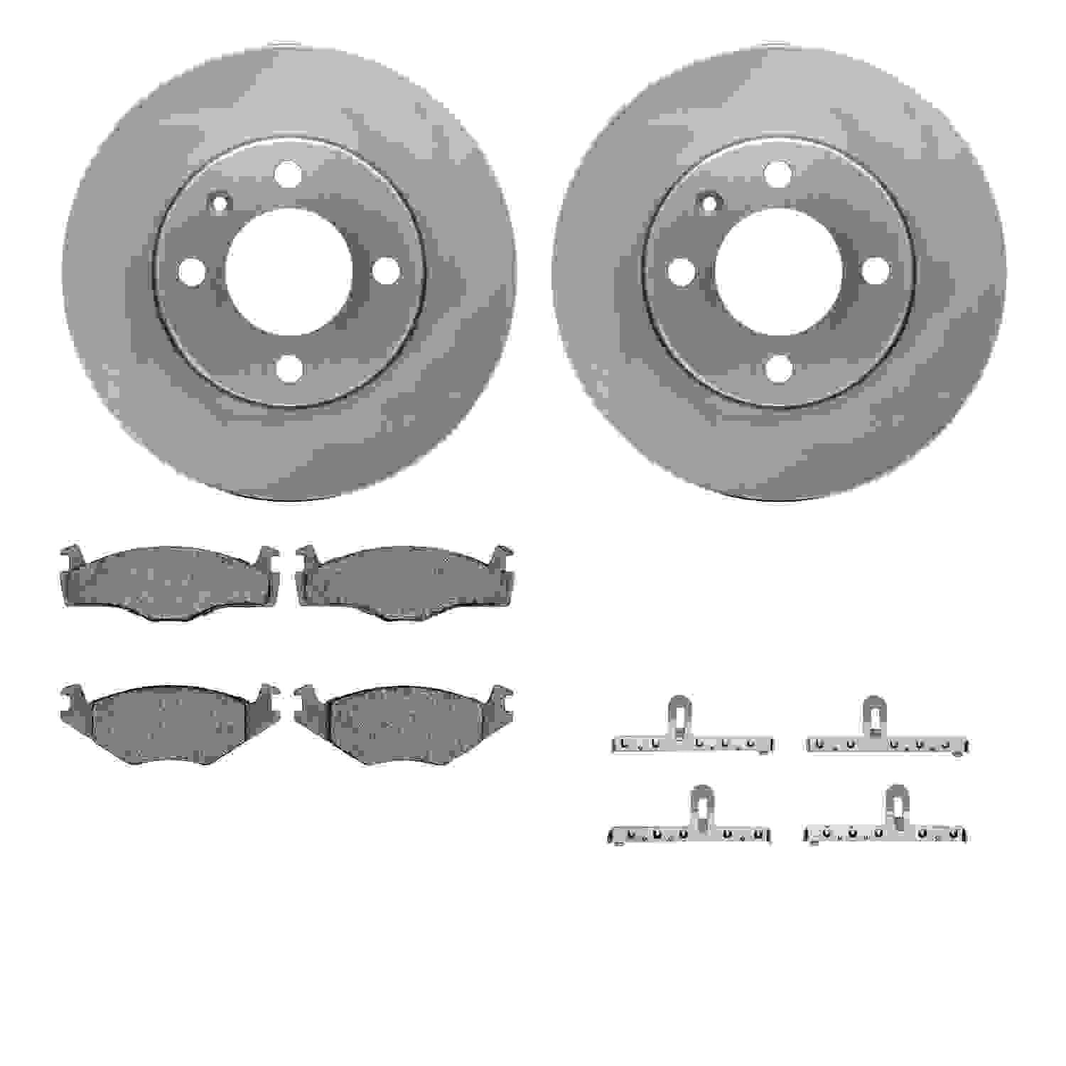 Dynamic Friction Company Disc Brake Pad and Rotor / Drum Brake Shoe and Drum Kit 6312-74044