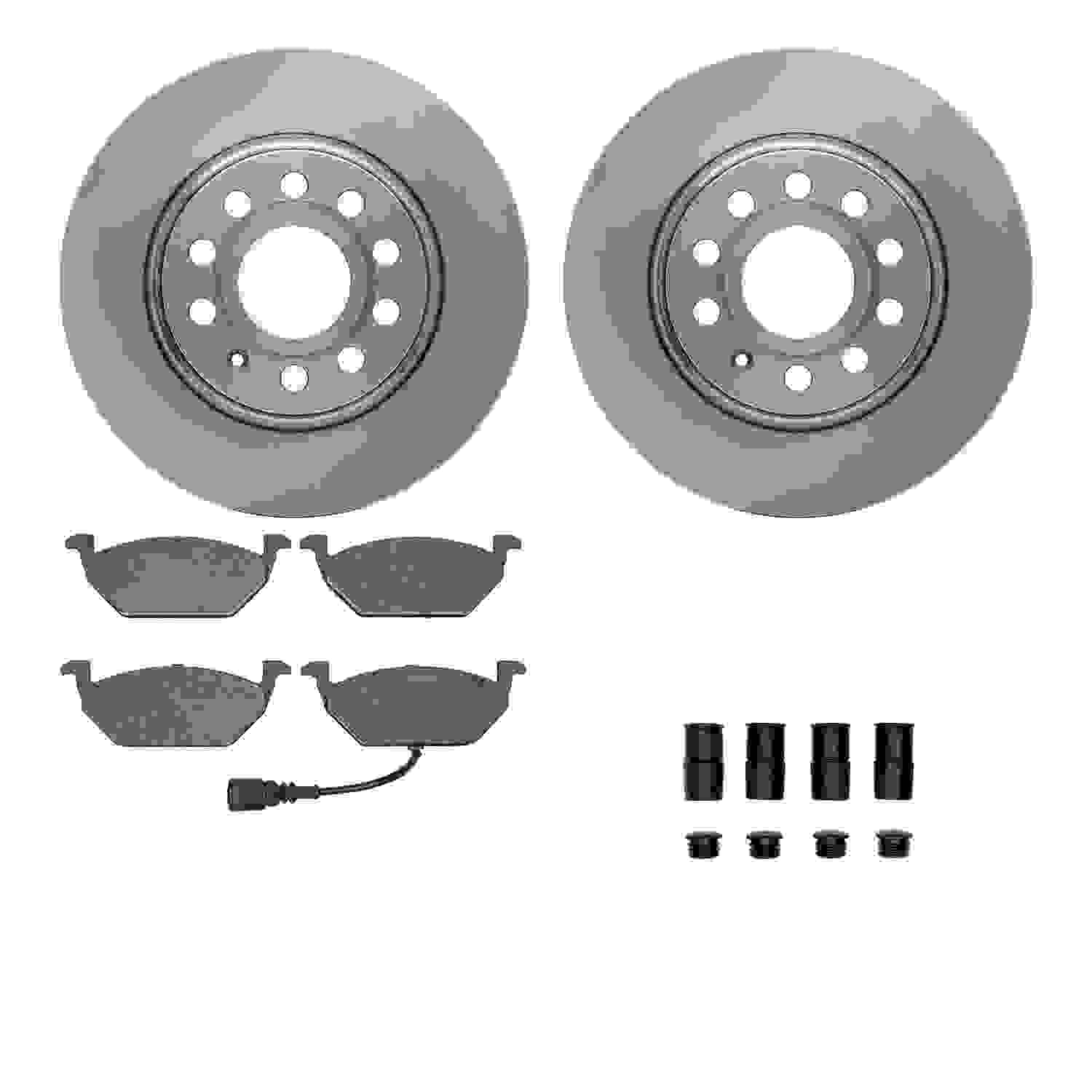 Dynamic Friction Company Disc Brake Pad and Rotor / Drum Brake Shoe and Drum Kit 6312-74064