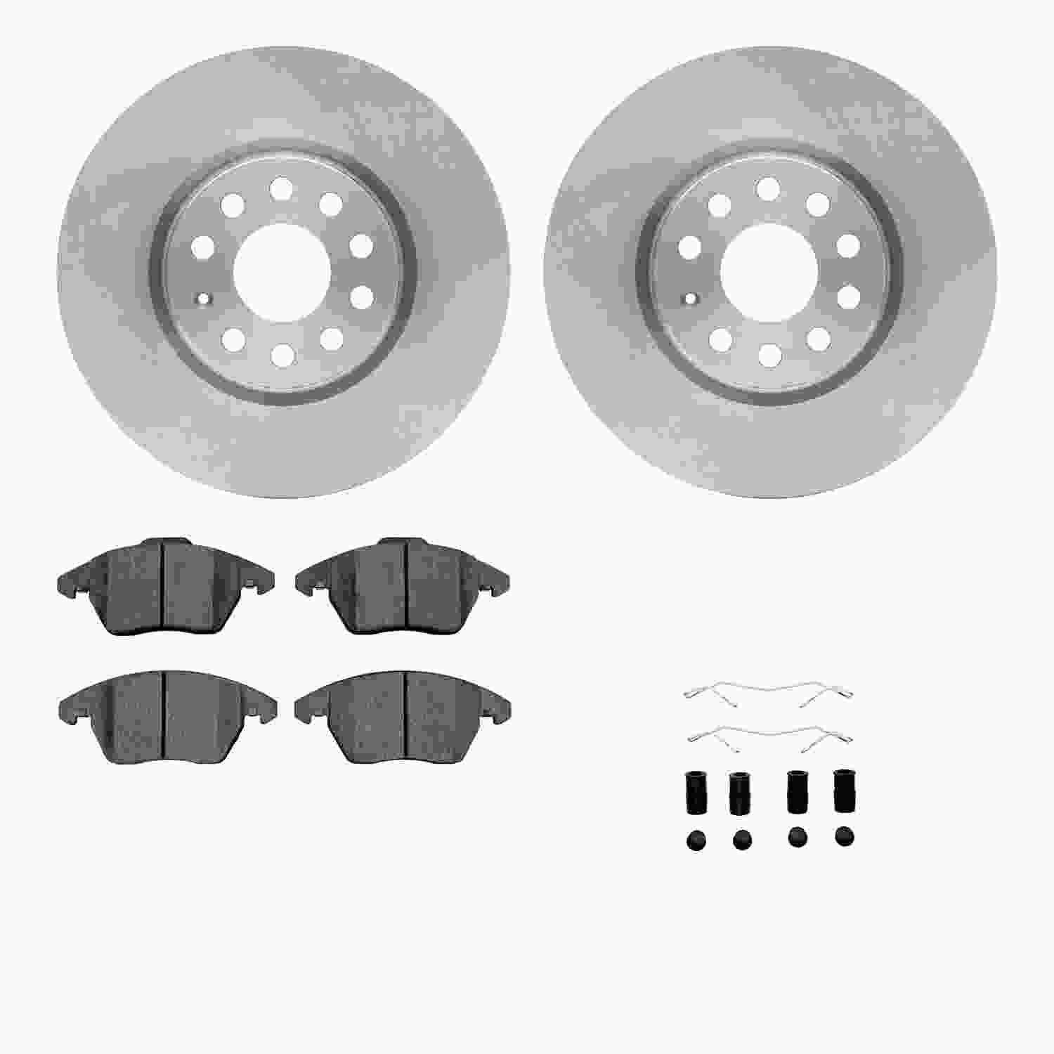 Dynamic Friction Company Disc Brake Pad and Rotor / Drum Brake Shoe and Drum Kit 6312-74082