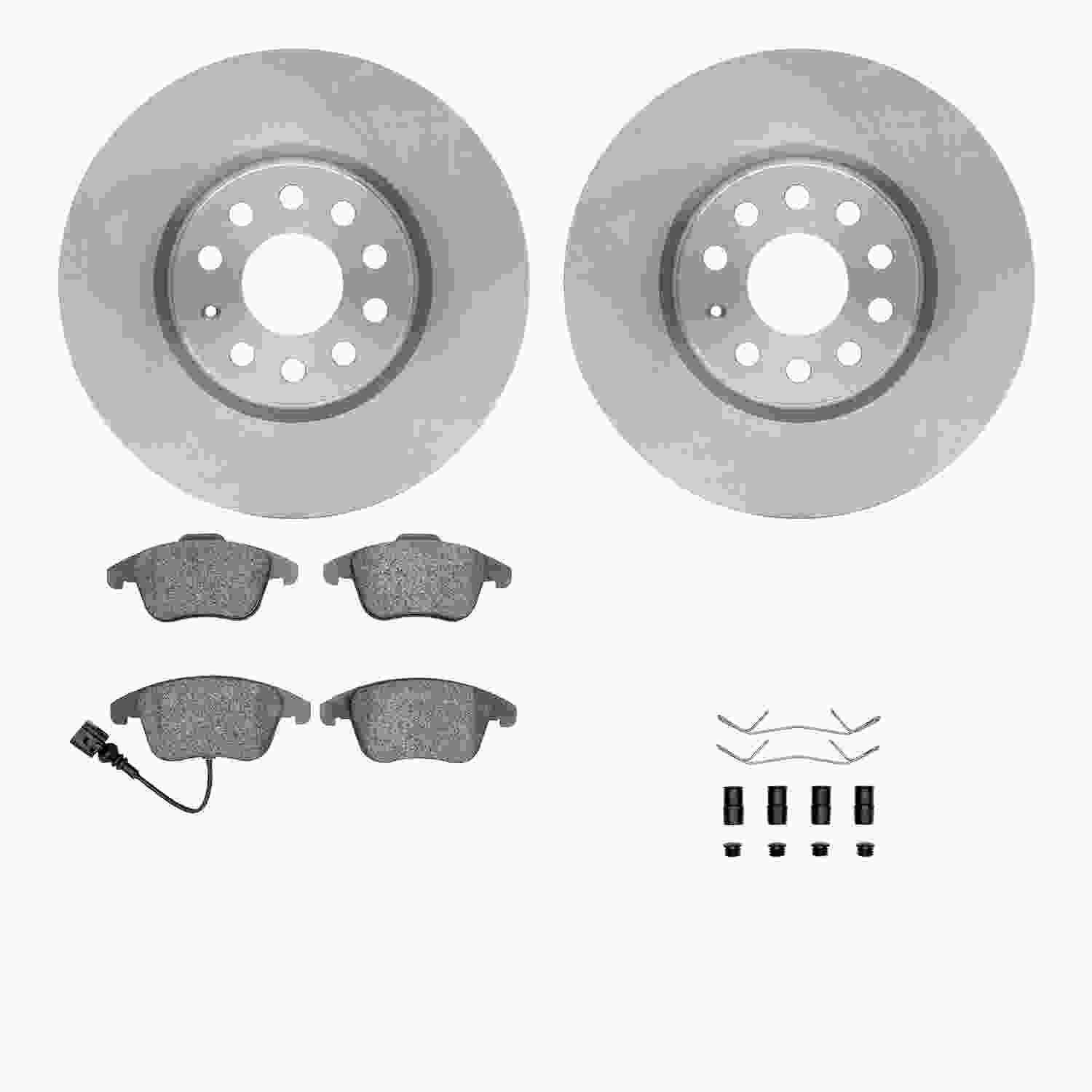 Dynamic Friction Company Disc Brake Pad and Rotor / Drum Brake Shoe and Drum Kit 6312-74088