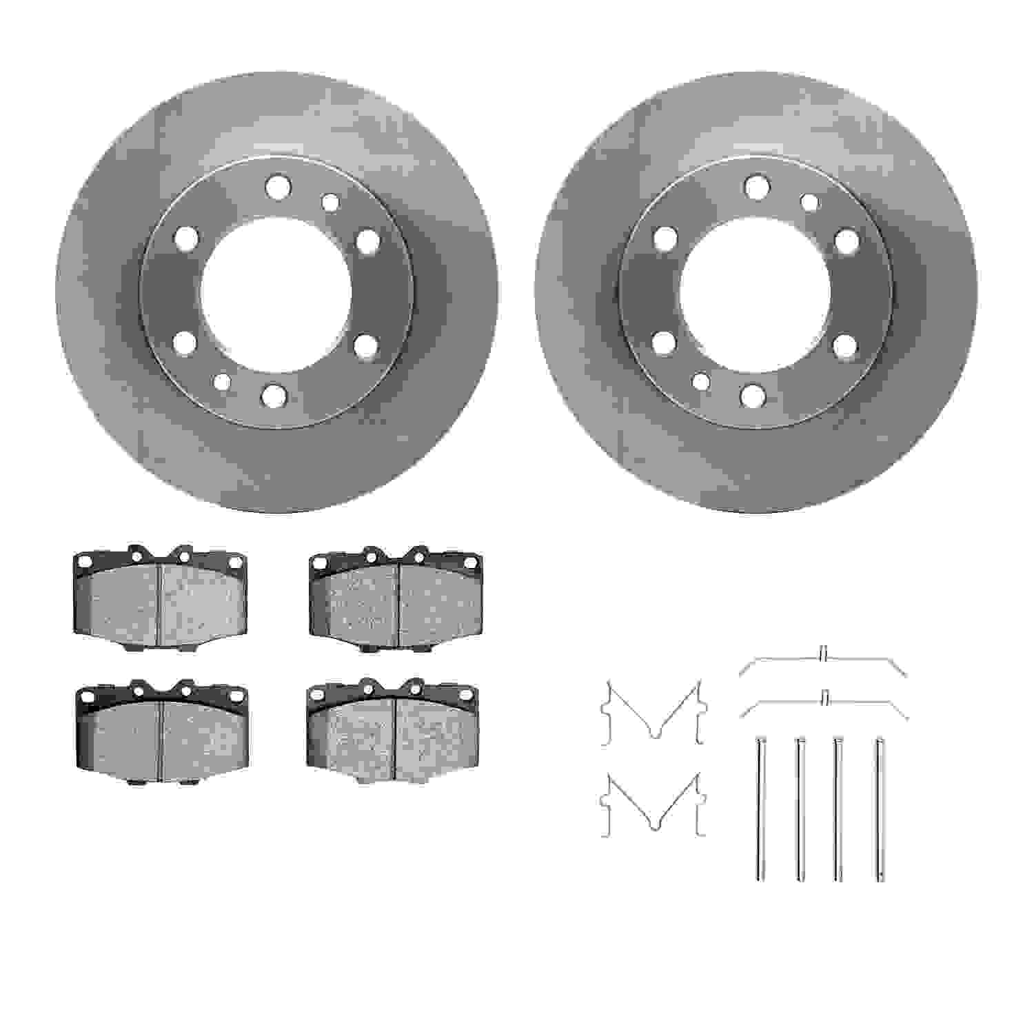 Dynamic Friction Company Disc Brake Pad and Rotor / Drum Brake Shoe and Drum Kit 6312-76008