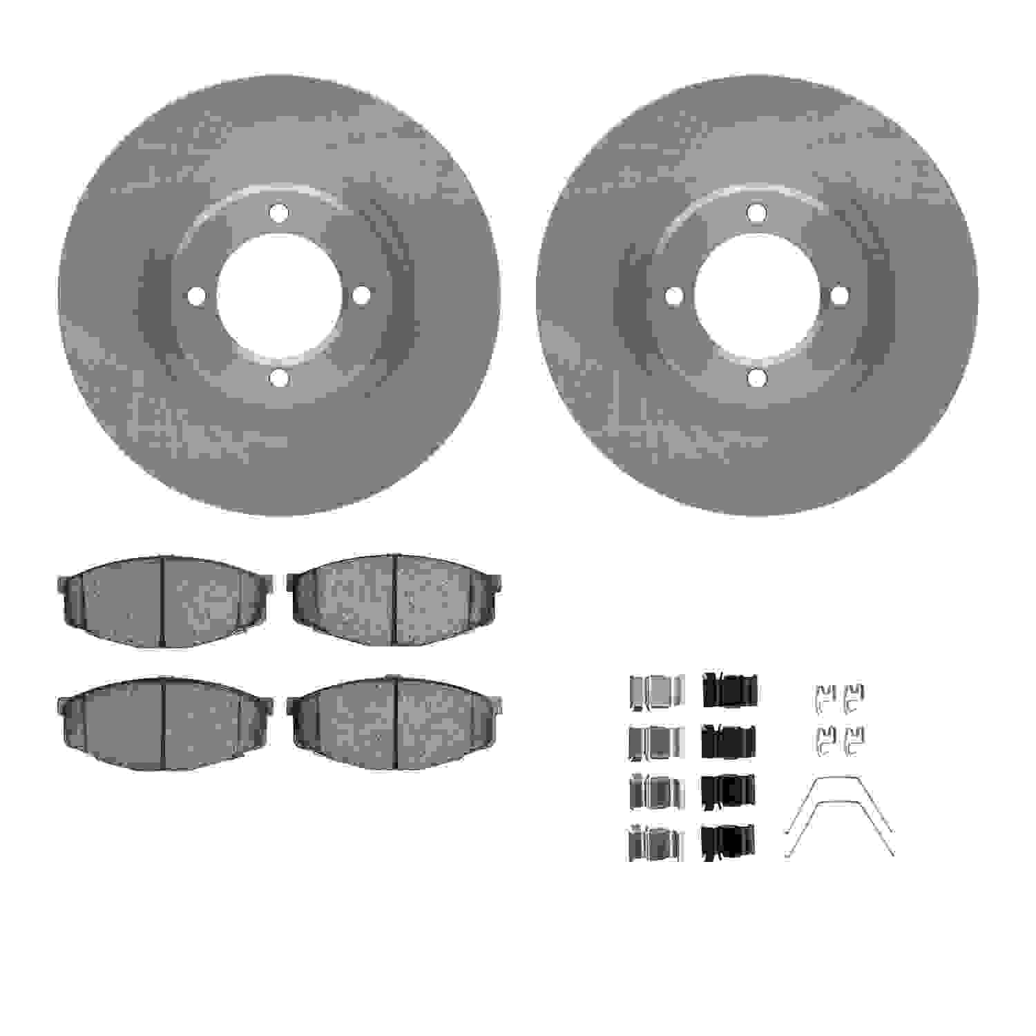 Dynamic Friction Company Disc Brake Pad and Rotor / Drum Brake Shoe and Drum Kit 6312-76026