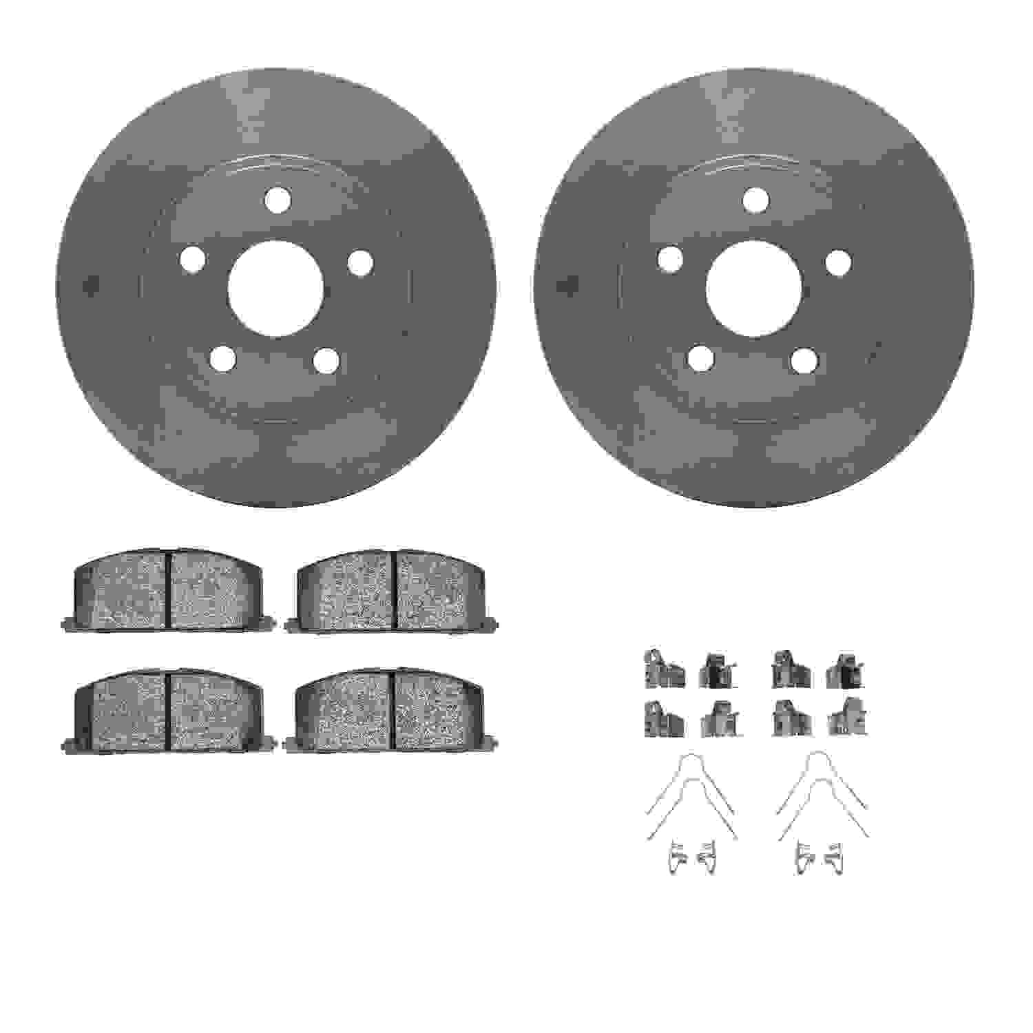 Dynamic Friction Company Disc Brake Pad and Rotor / Drum Brake Shoe and Drum Kit 6312-76034