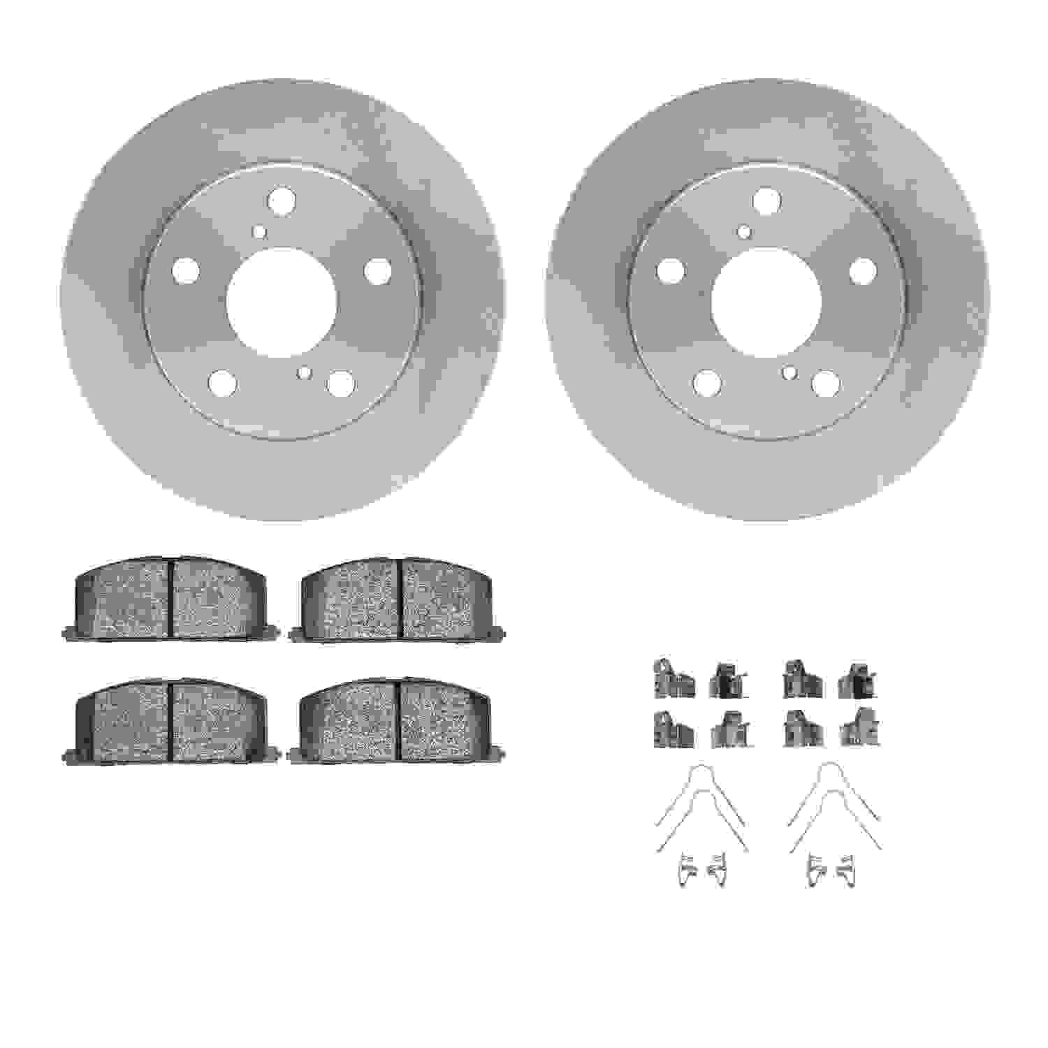 Dynamic Friction Company Disc Brake Pad and Rotor / Drum Brake Shoe and Drum Kit 6312-76038