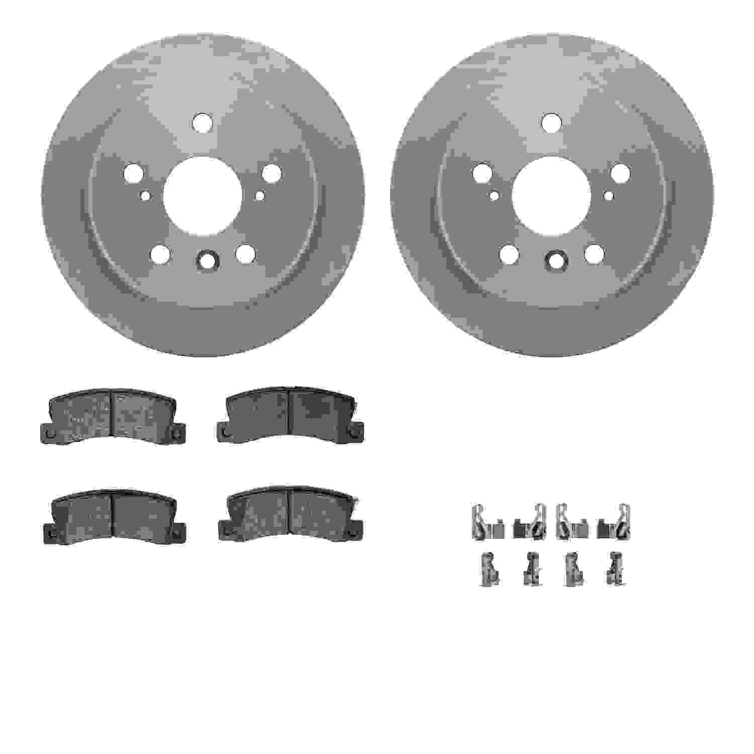 Dynamic Friction Company Disc Brake Pad and Rotor / Drum Brake Shoe and Drum Kit 6312-76061