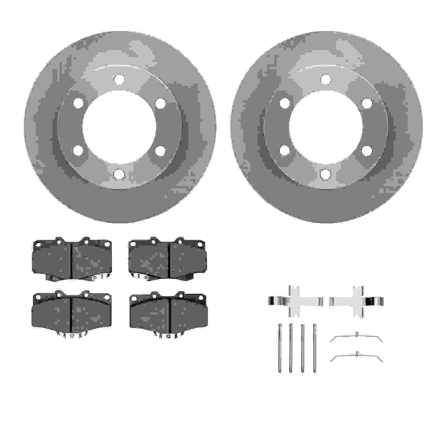 Dynamic Friction Company Disc Brake Pad and Rotor / Drum Brake Shoe and Drum Kit 6312-76076