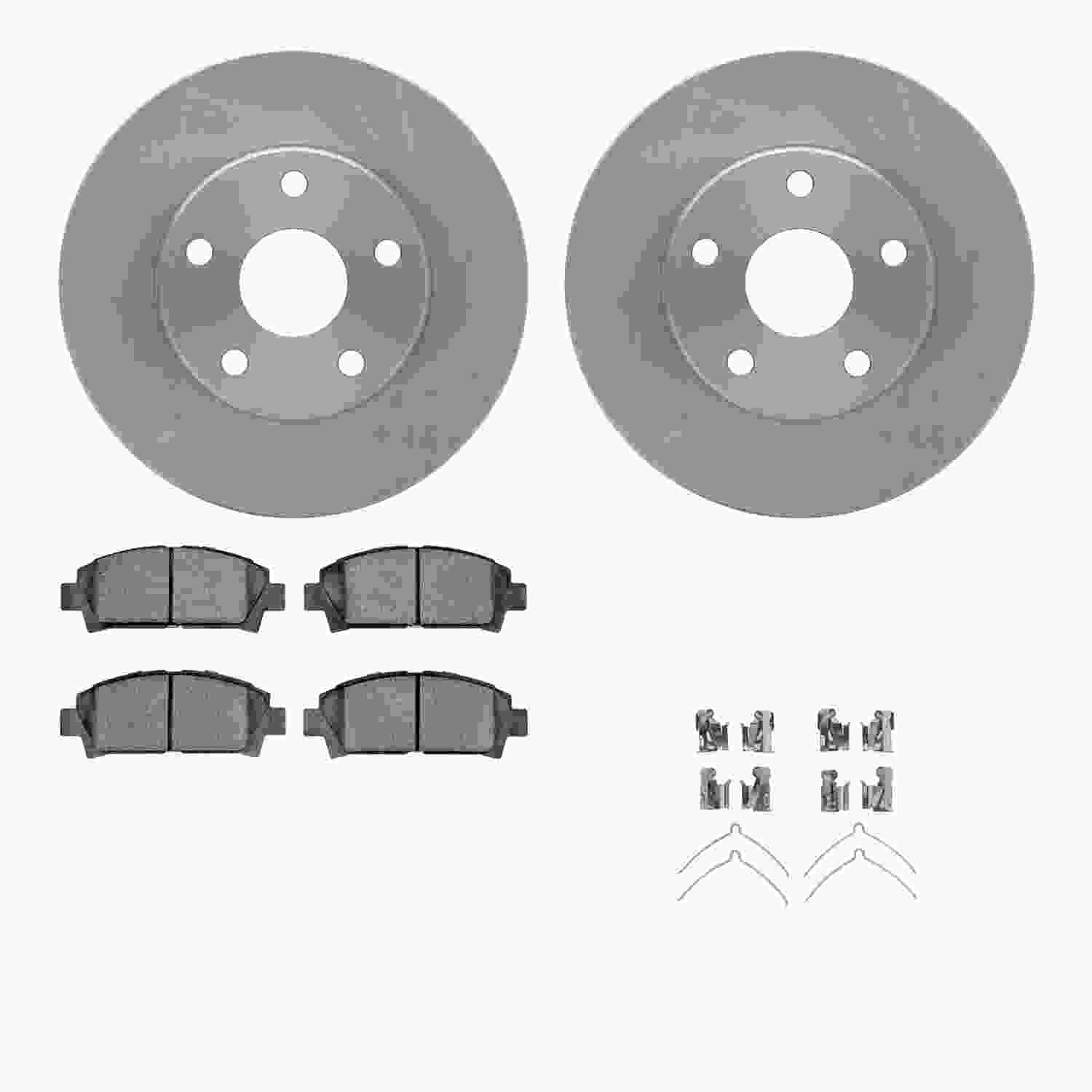 Dynamic Friction Company Disc Brake Pad and Rotor / Drum Brake Shoe and Drum Kit 6312-76095