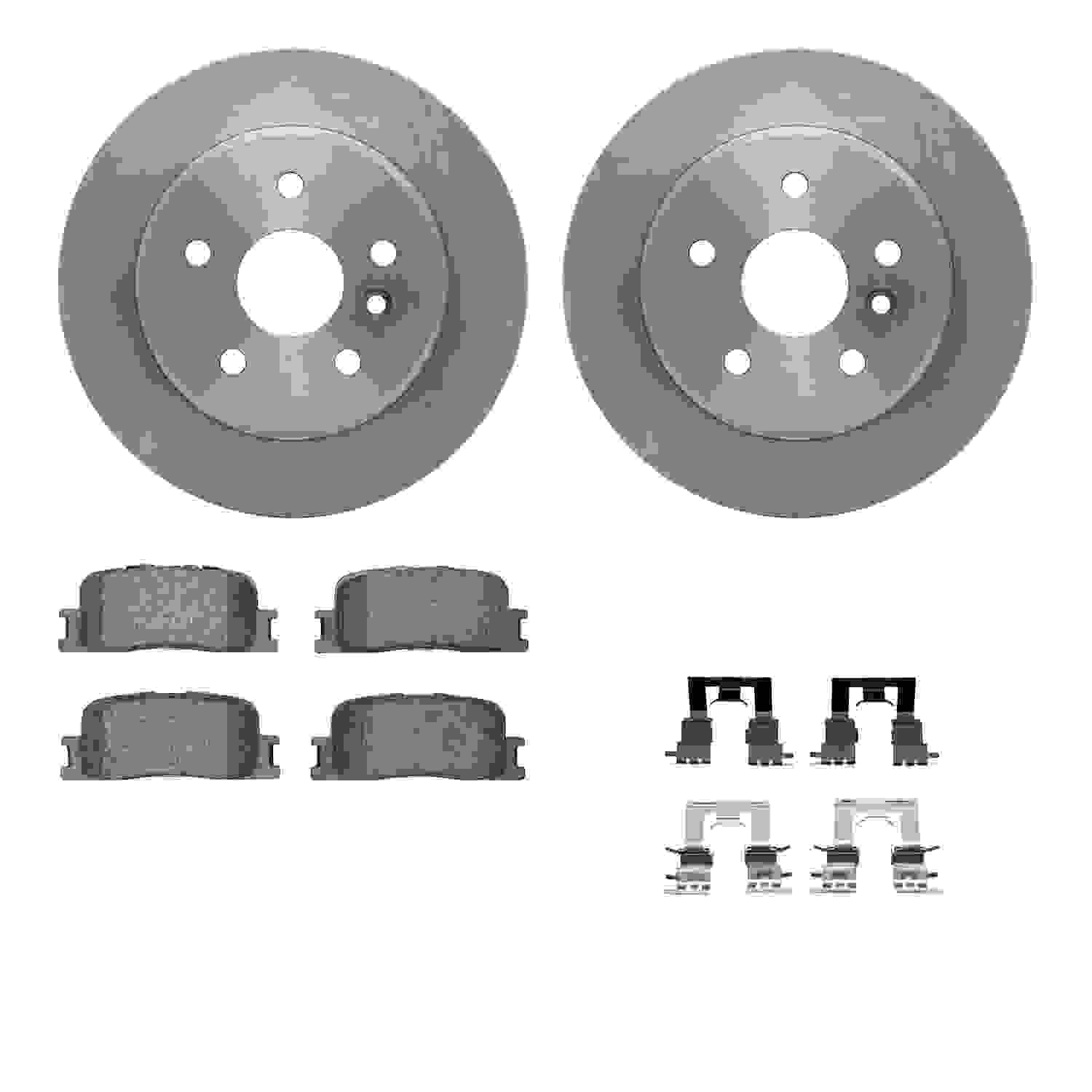 Dynamic Friction Company Disc Brake Pad and Rotor / Drum Brake Shoe and Drum Kit 6312-76134