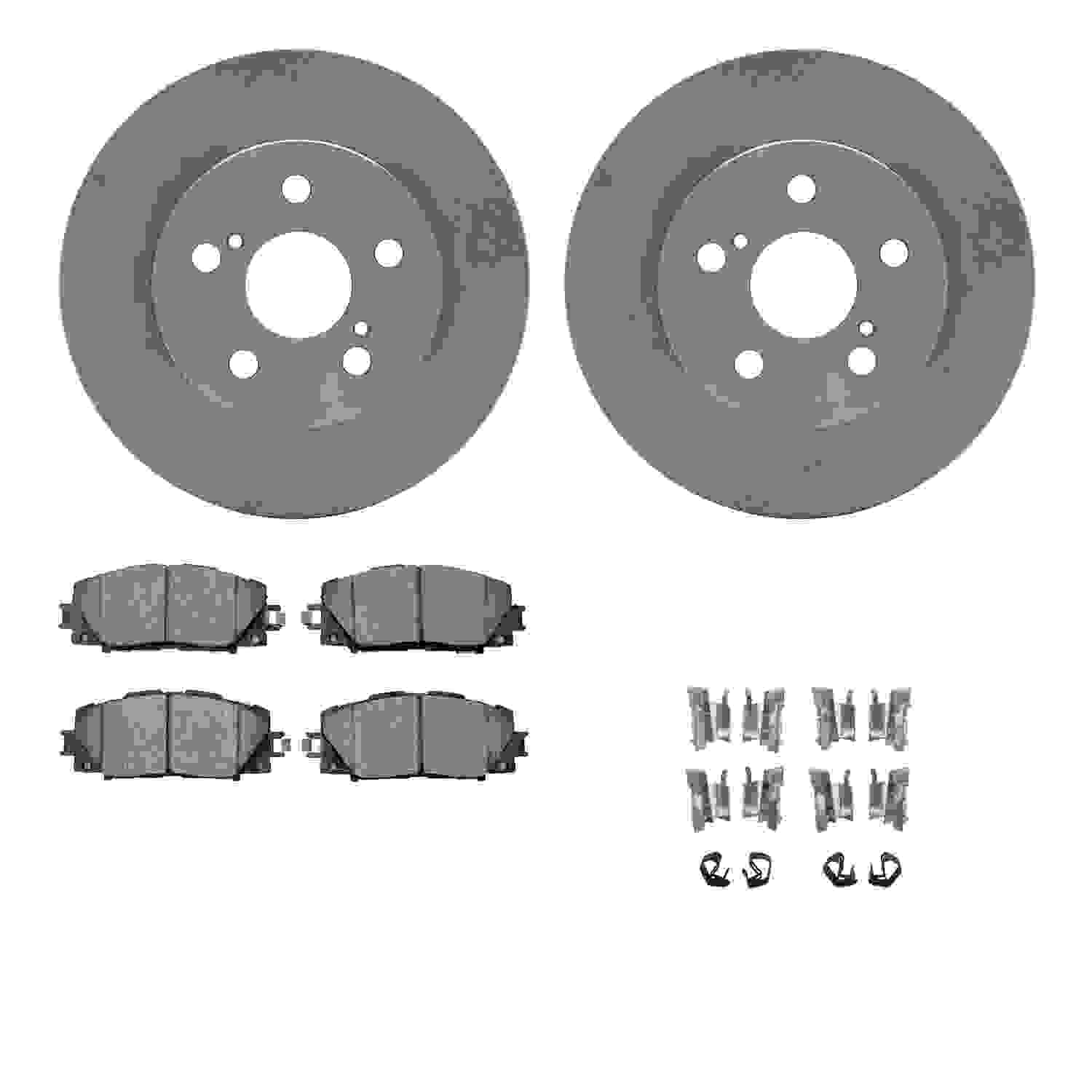 Dynamic Friction Company Disc Brake Pad and Rotor / Drum Brake Shoe and Drum Kit 6312-76156