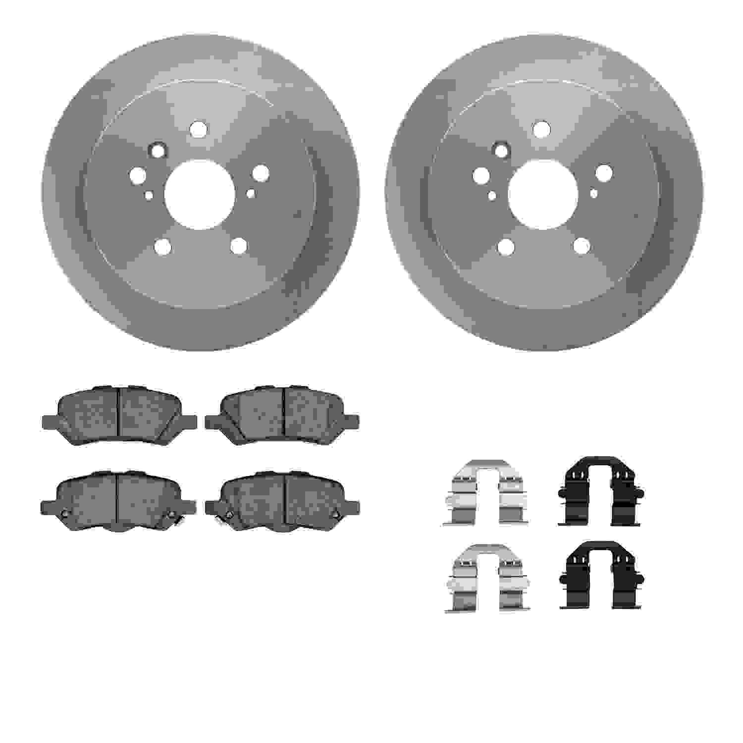 Dynamic Friction Company Disc Brake Pad and Rotor / Drum Brake Shoe and Drum Kit 6312-76169