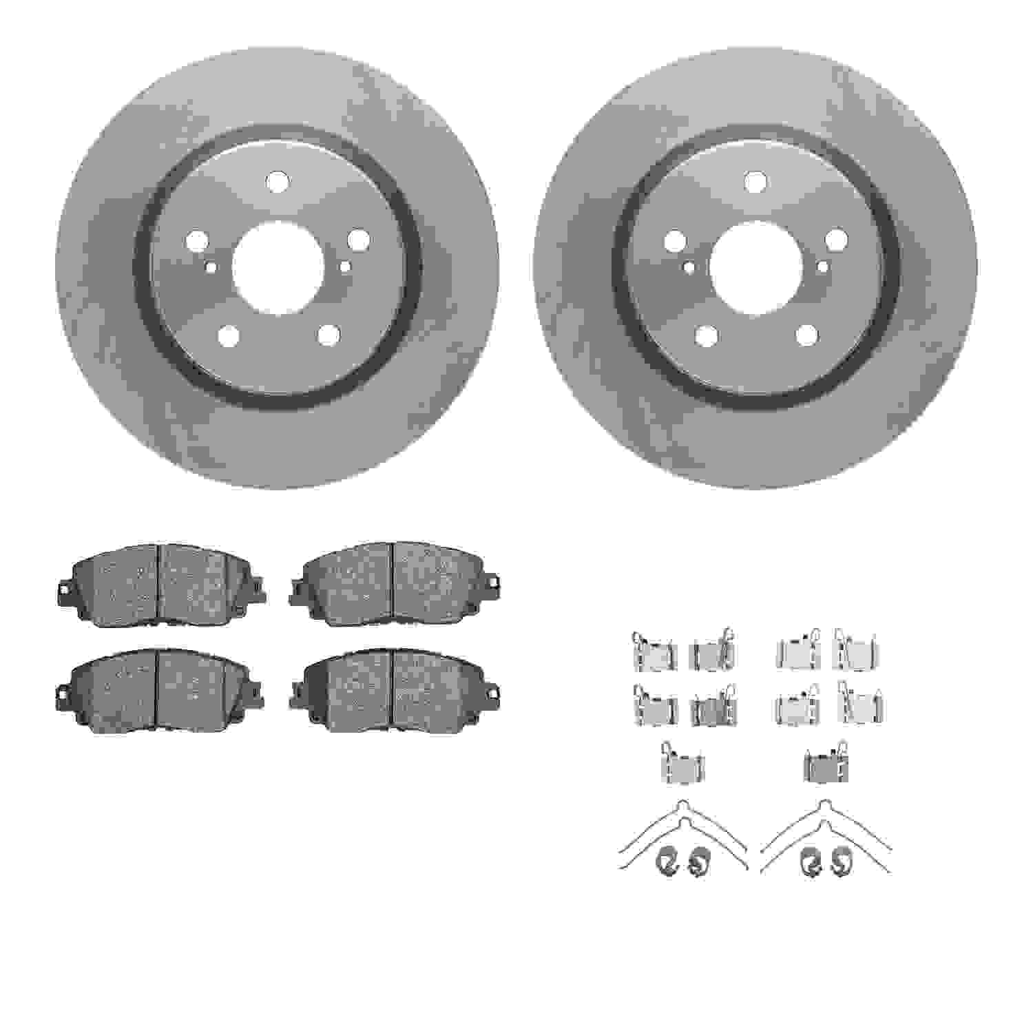 Dynamic Friction Company Disc Brake Pad and Rotor / Drum Brake Shoe and Drum Kit 6312-76184