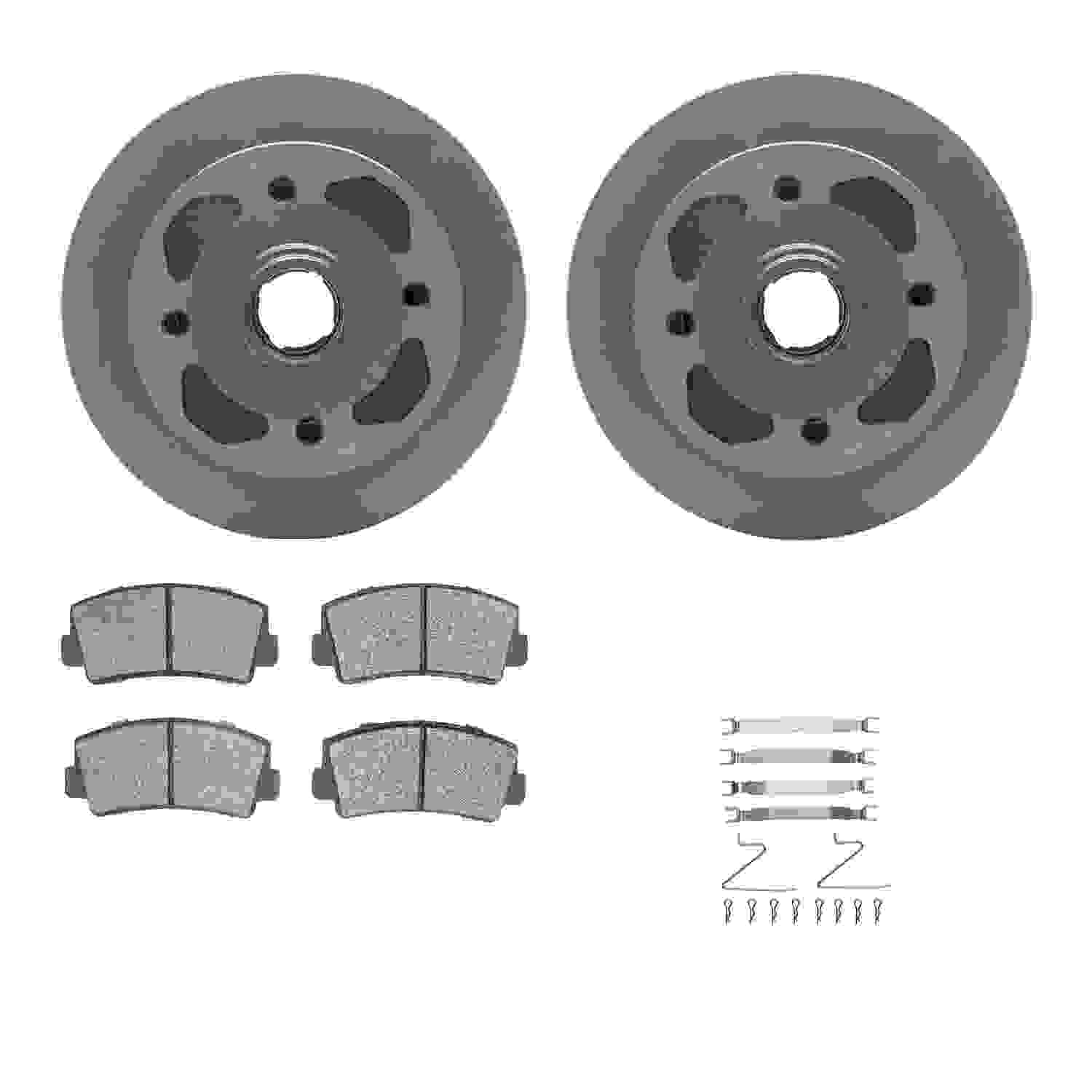 Dynamic Friction Company Disc Brake Pad and Rotor / Drum Brake Shoe and Drum Kit 6312-80003