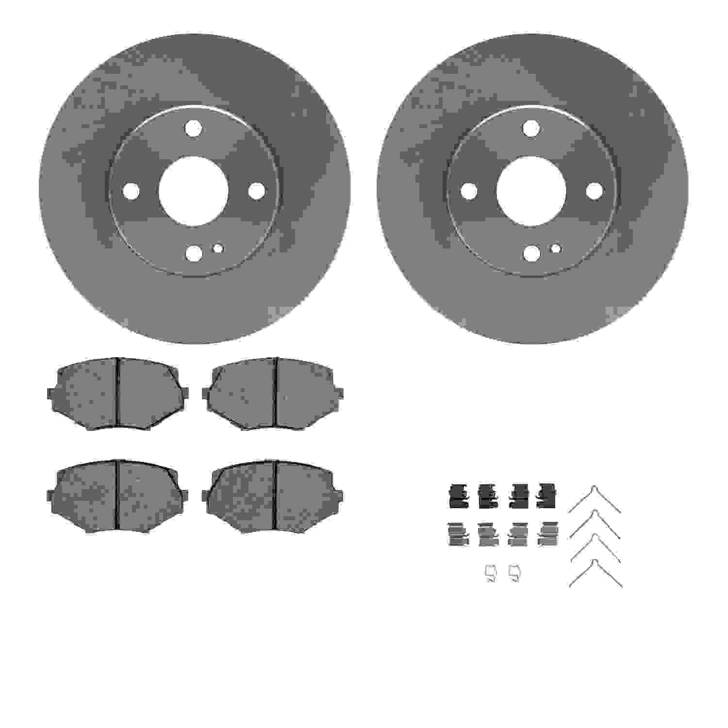 Dynamic Friction Company Disc Brake Pad and Rotor / Drum Brake Shoe and Drum Kit 6312-80042