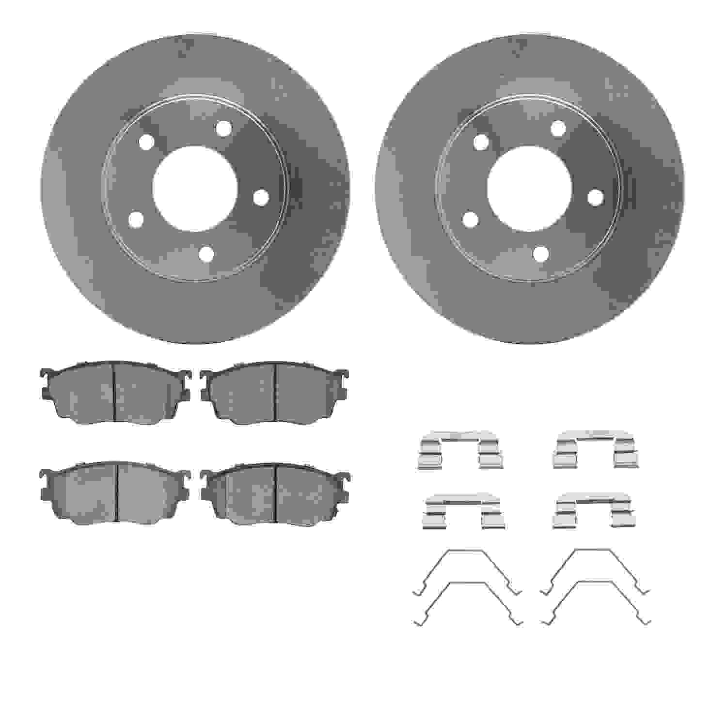 Dynamic Friction Company Disc Brake Pad and Rotor / Drum Brake Shoe and Drum Kit 6312-80047