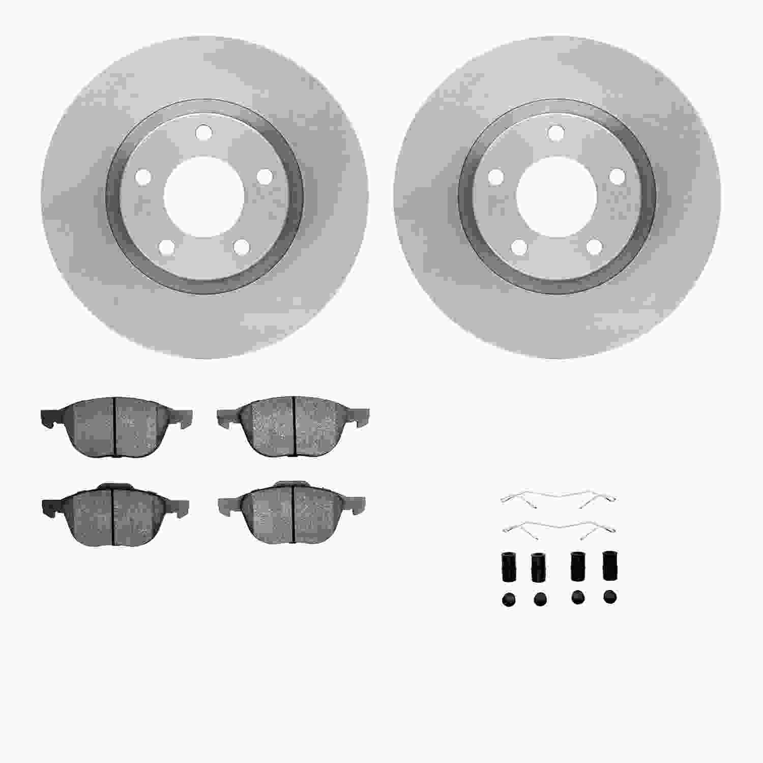 Dynamic Friction Company Disc Brake Pad and Rotor / Drum Brake Shoe and Drum Kit 6312-80057