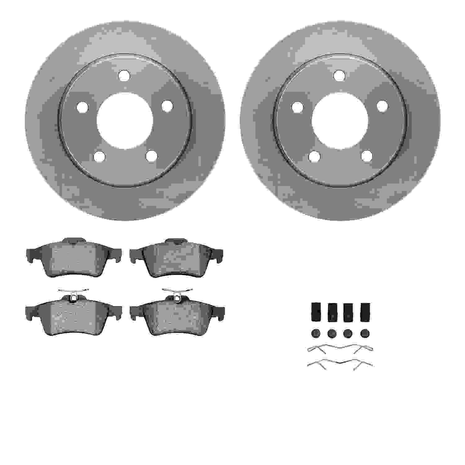 Dynamic Friction Company Disc Brake Pad and Rotor / Drum Brake Shoe and Drum Kit 6312-80059