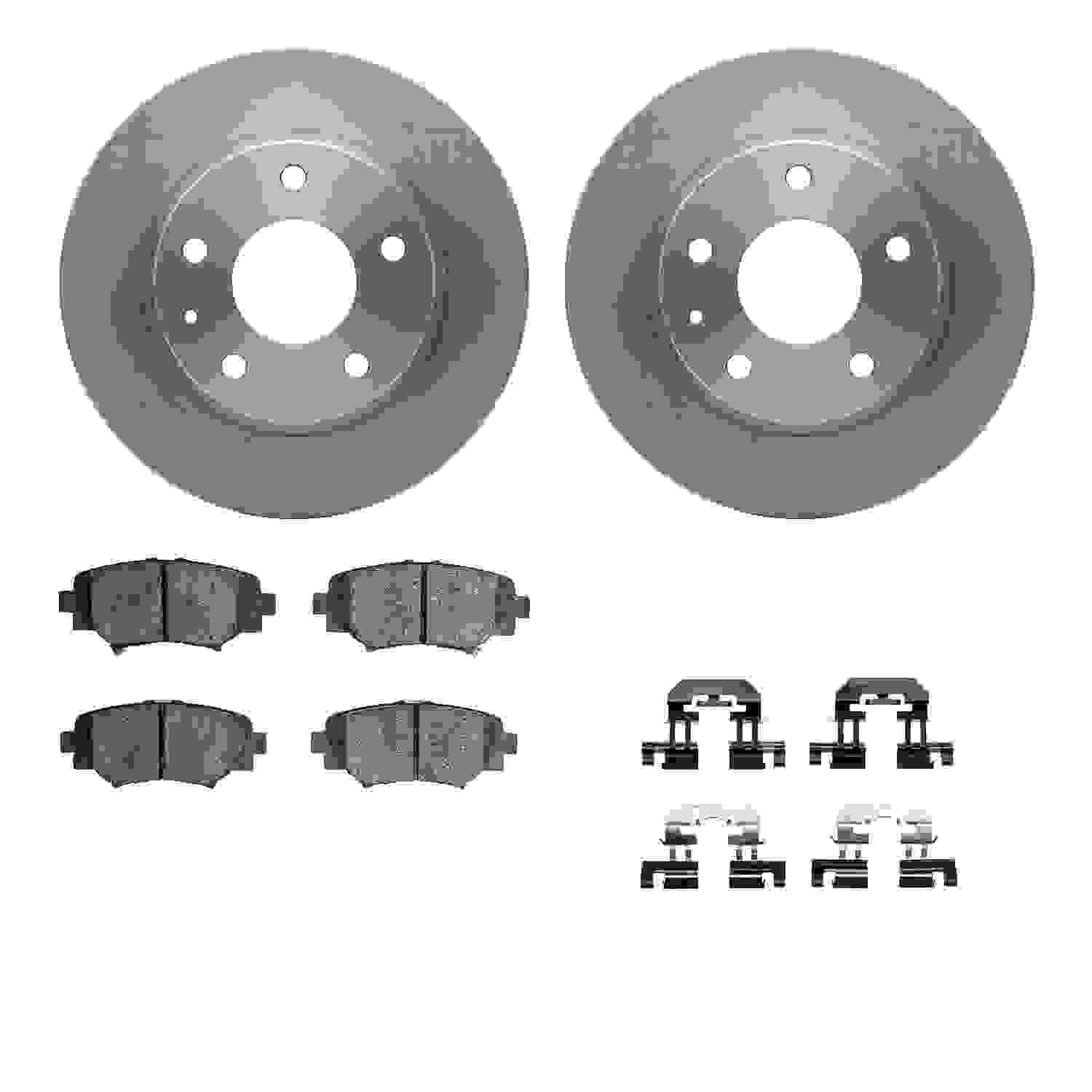 Dynamic Friction Company Disc Brake Pad and Rotor / Drum Brake Shoe and Drum Kit 6312-80082