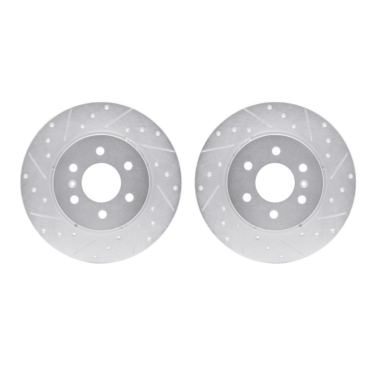 Dynamic Friction Company DFC Brake Rotors - Drilled & Slotted - Silver 7002-52018