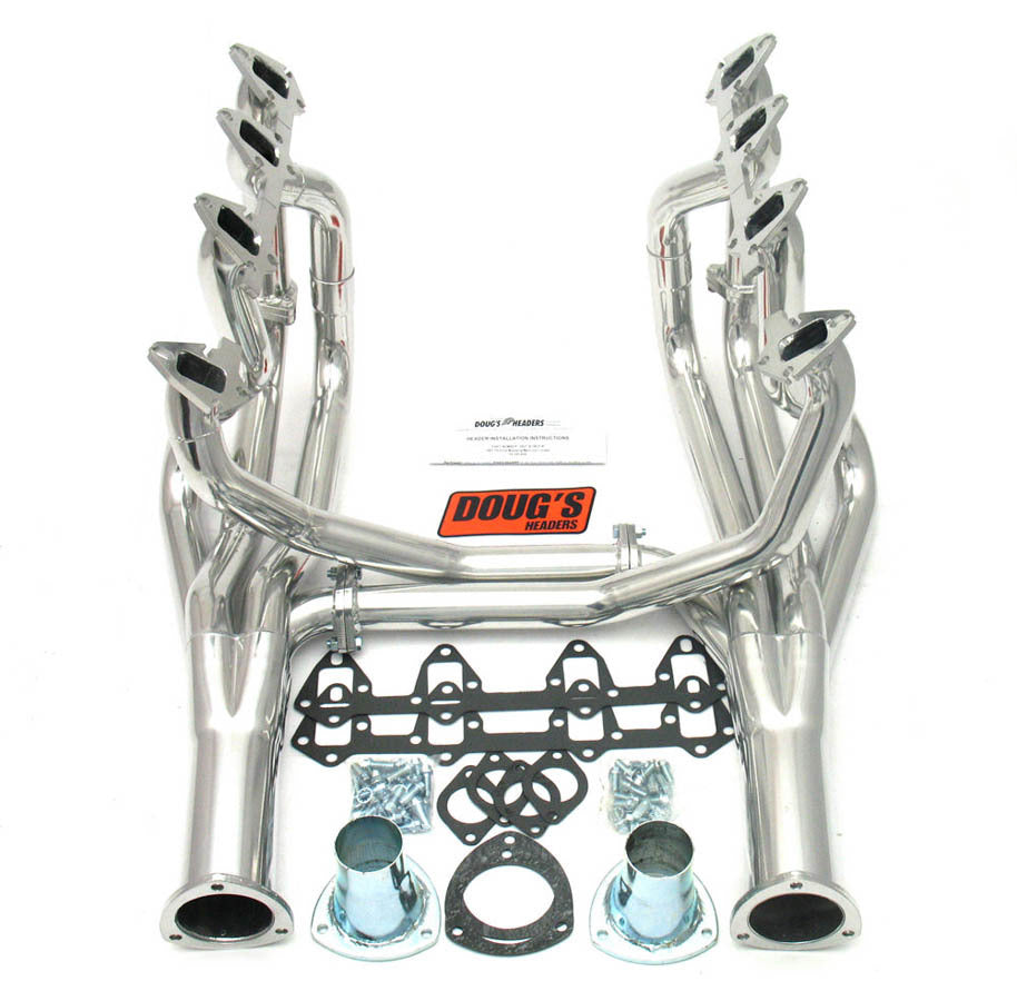 DOUGS HEADERS 66-70 BBF 390-428 Header Silver Long Tube Exhaust Headers, Manifolds and Components main image