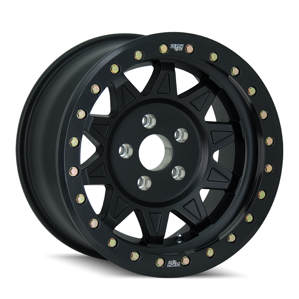 Dirty Life 9302 Roadkill 17x9/8x170 BP/-14mm Offset/130.8mm Hub Matte Black Wheel - Beadlock 9302-7970MB14