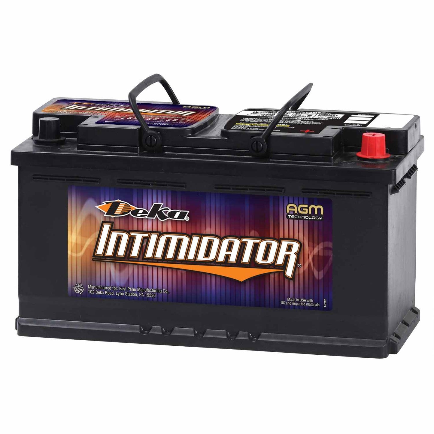 Deka Intimidator - AGM - Valve Regulated  top view frsport 9A49