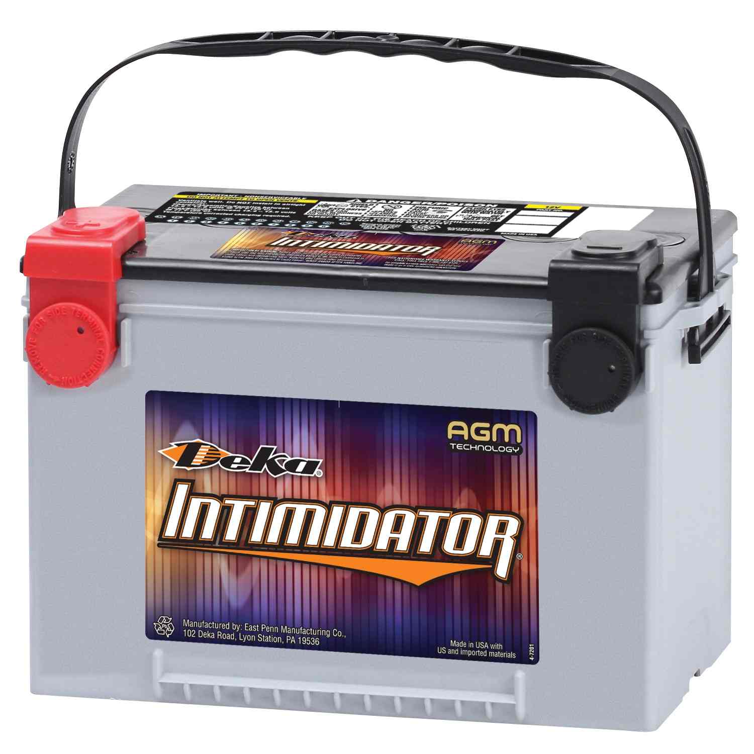 Deka Intimidator - AGM - Valve Regulated  top view frsport 9A78
