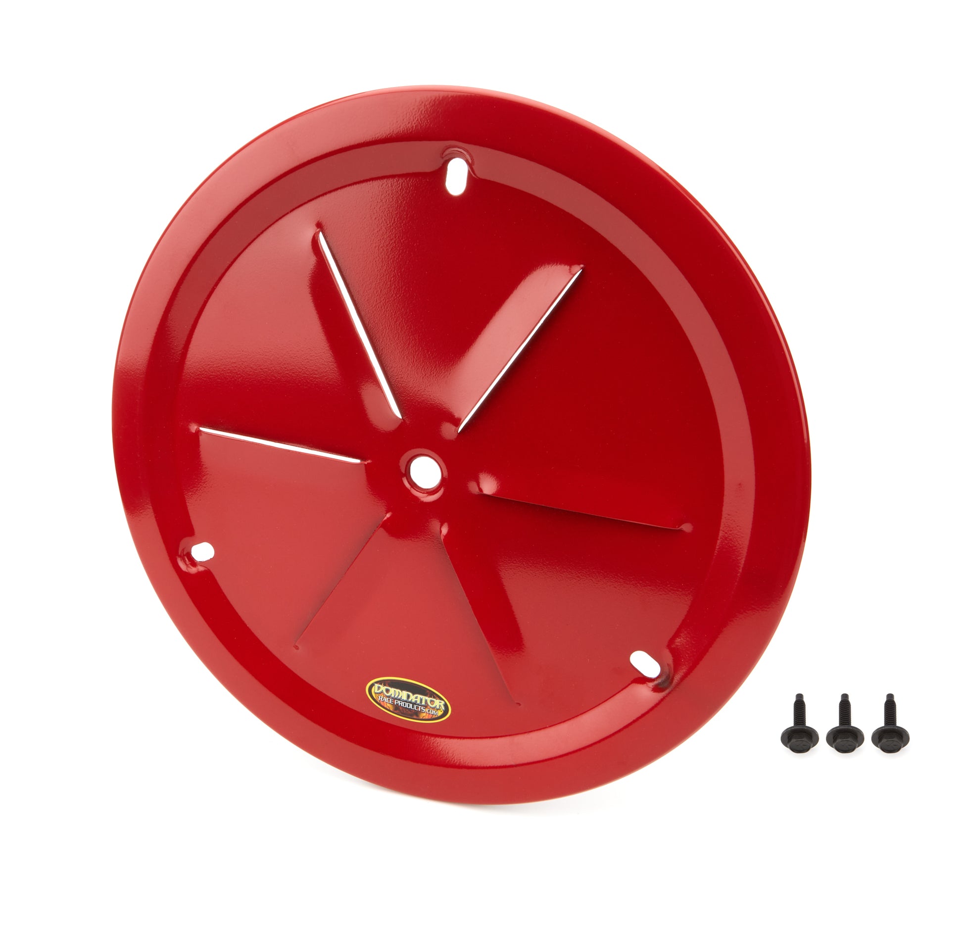 Dominator Racing Products Wheel Cover Louver Vent Alum Bolt 15in Red Tire and Wheel Accessories Wheel Mud Covers and Components main image